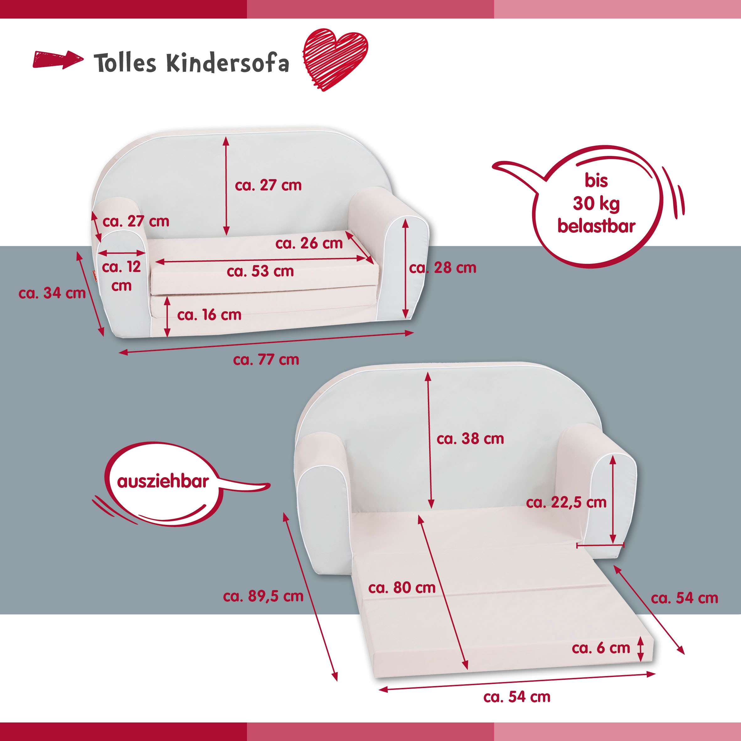 Knorrtoys® Sofa »Happy train«, für Kinder; Made in Europe
