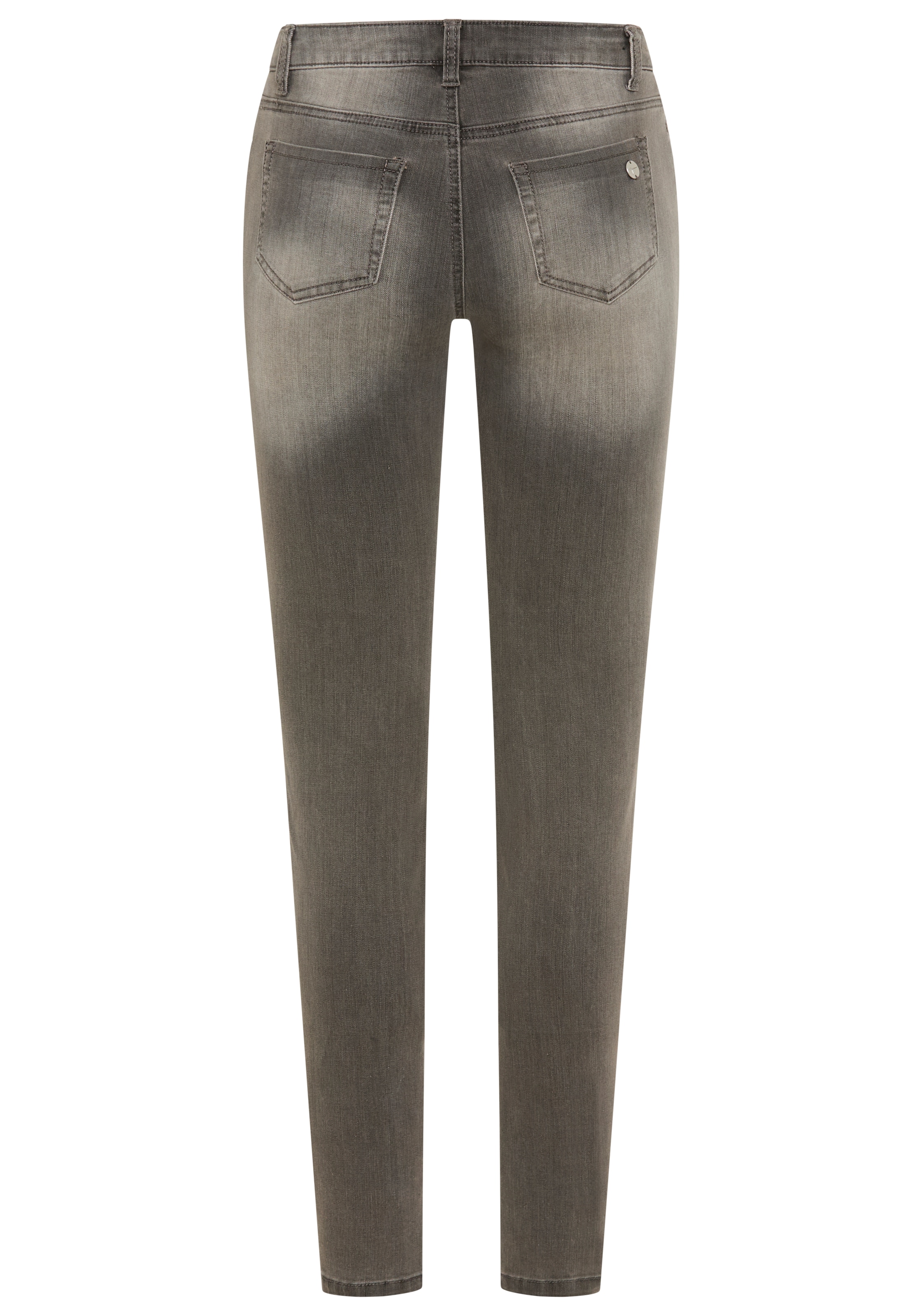 Tamaris Skinny-fit-Jeans schmale Beinweite, mit Gürtelschlaufenbund, mit Metallreißverschluss