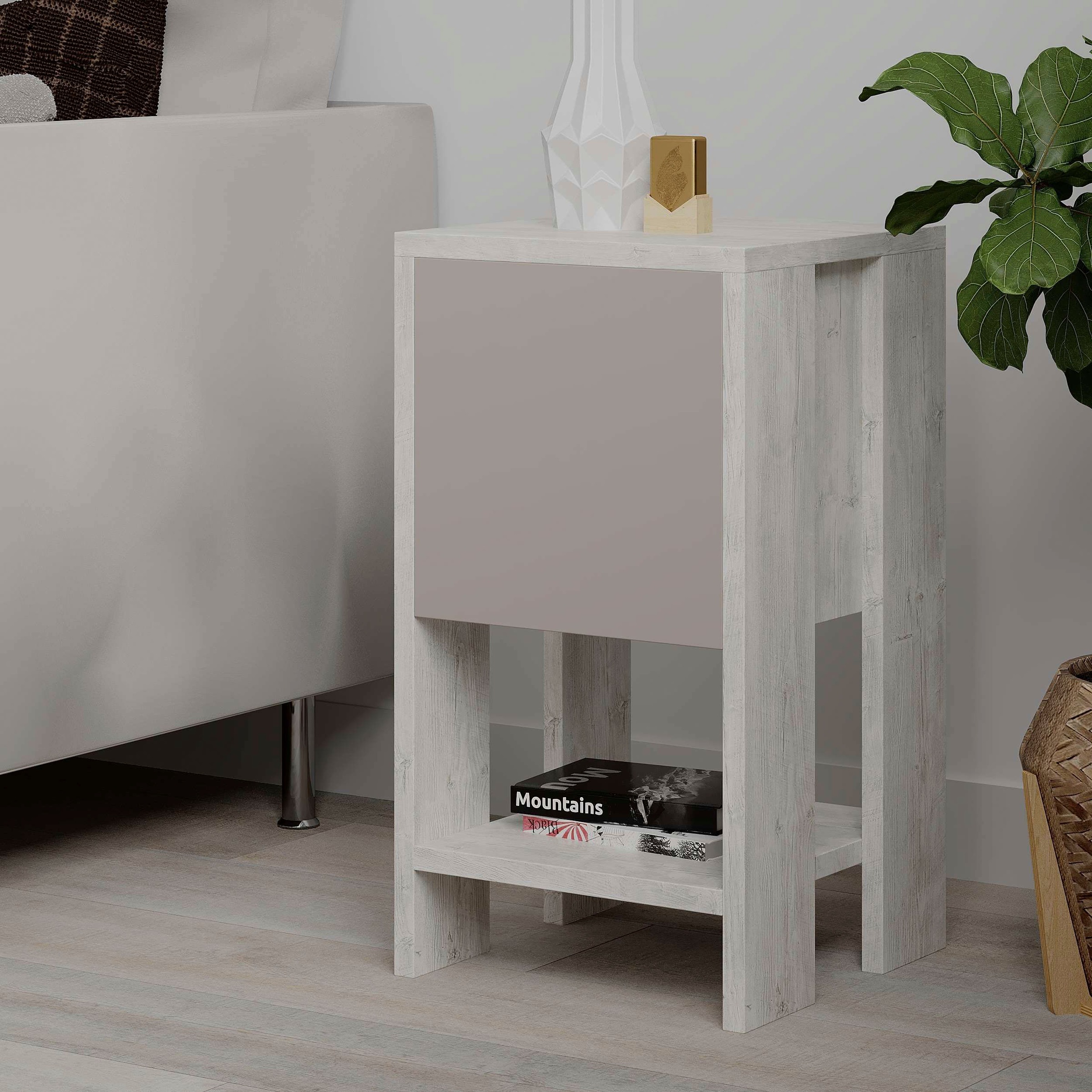 Decortie Nachttisch »EMA NACHTTISCH«, (Packung, 1 St.), Leichte Montage, Lagerung, Platzsparend