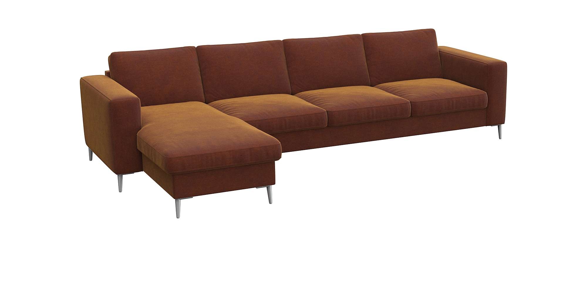 FLEXLUX Ecksofa »Fiore, super Sitzkomfort durch Kaltschaum im Sitz, L-Form« günstig online kaufen
