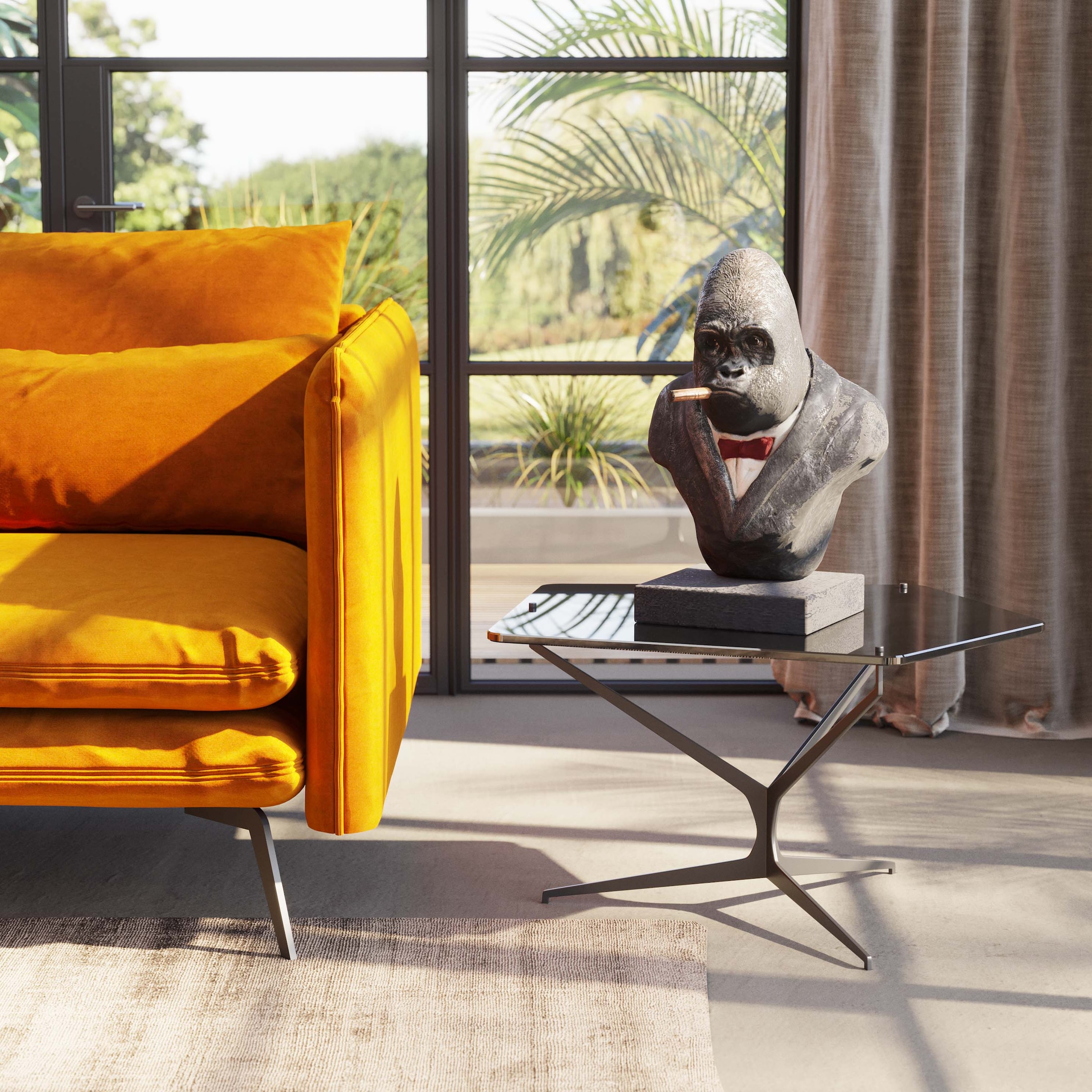 Kare Design Dekoobjekt »Smoking Gorilla 48cm«