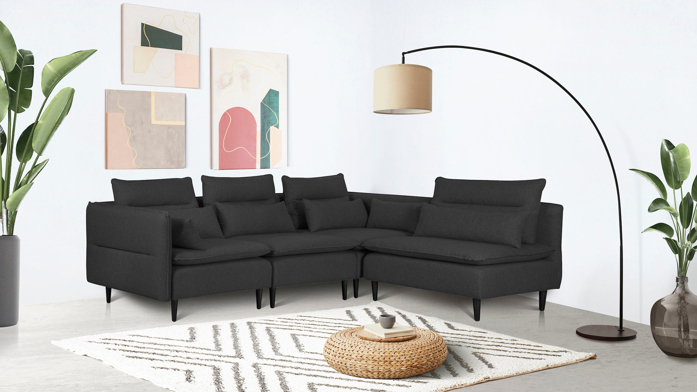 andas Ecksofa »ALVIK L-Form«, zusammengesetzt aus Modulen, erweiterbar mit günstig online kaufen