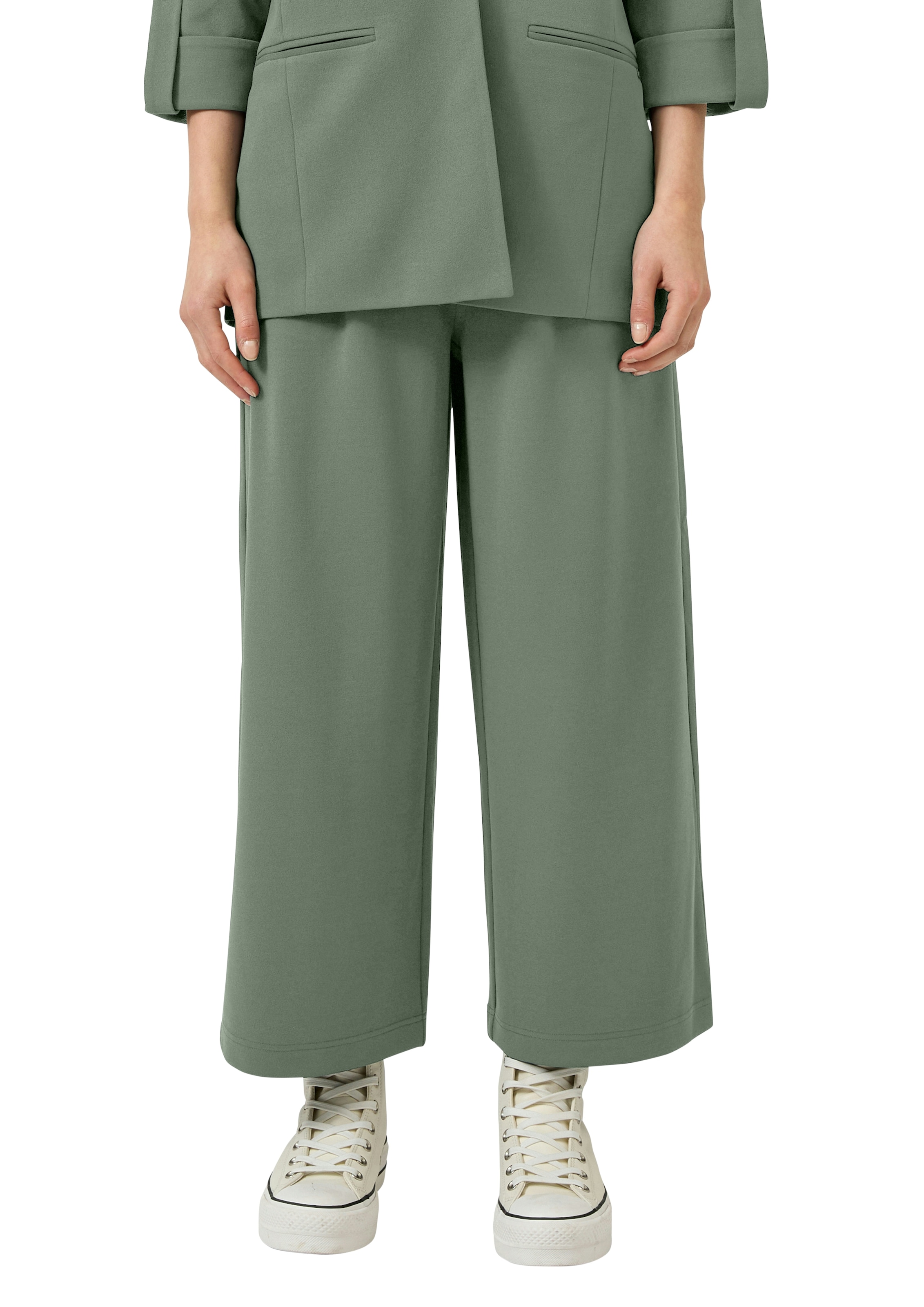 QS Culotte  Sommerhose mit Knopf-Design am Gummibund