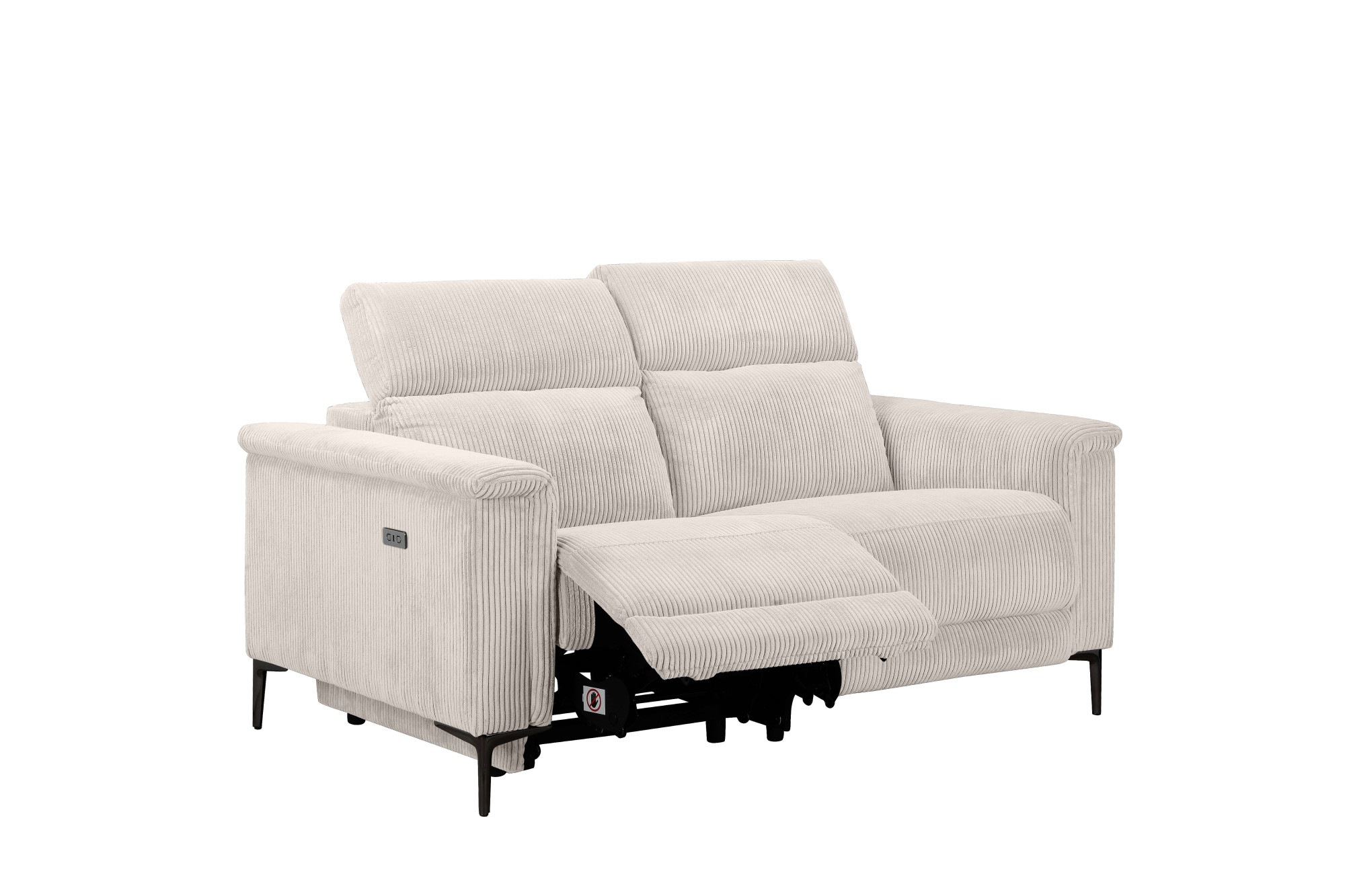 Places of Style 2-Sitzer »Lund in Cord, mit manueller o. elektrischer«, Relaxfunktion, USB-A, Kopfteilverstellung, Breite 160 cm