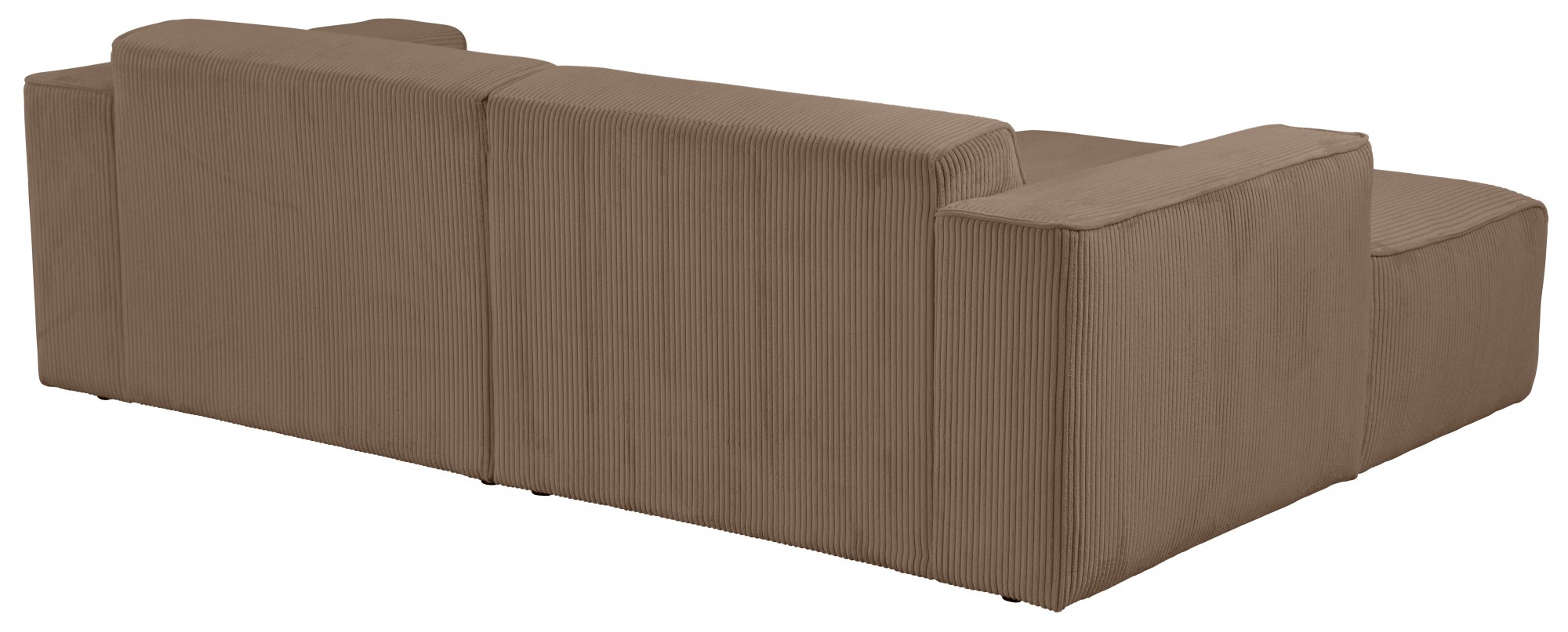 andas Ecksofa »Noord mit Kedernaht, Breite 234 cm«, Cord, Struktur, Webstoff, mit Wellenunterfederung, Massivholzrahmen