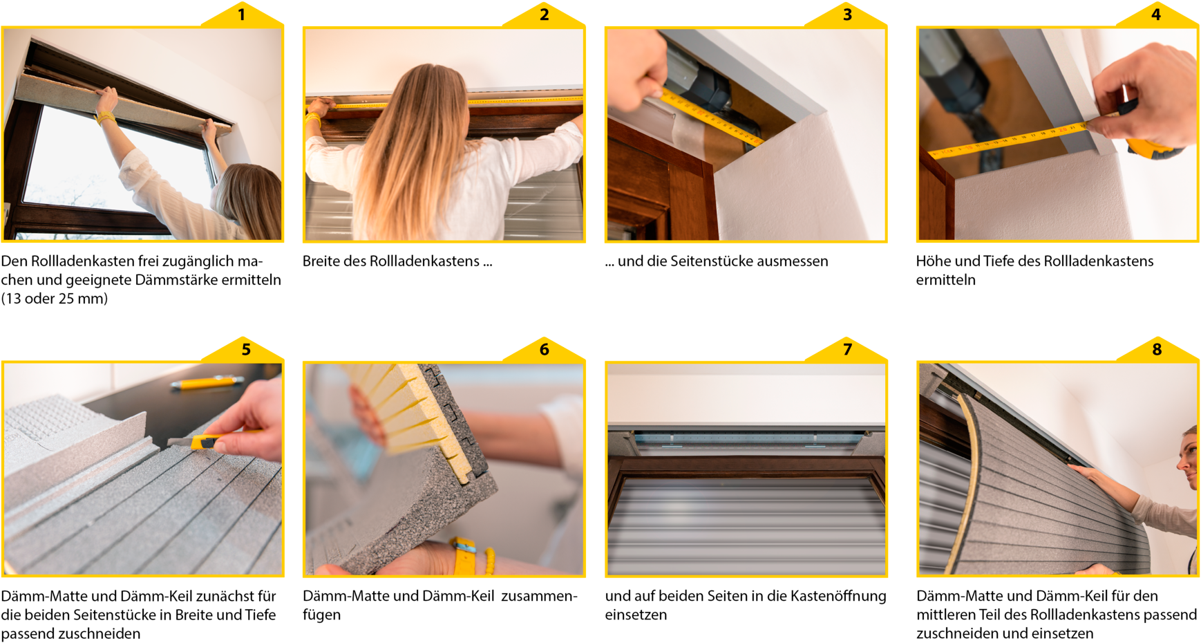 SCHELLENBERG Rollladenkastendämmung »2-teilig, 100 x 50 x 2,5 cm«, Thermoisolierung für Rollläden, Wärmedämmung für große Rollladenkästen