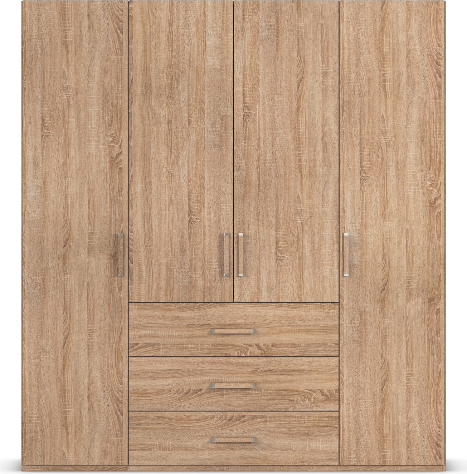 rauch Drehtürenschrank »Kleiderschrank Schrank Garderobe Schlafzimmerschrank EVELYN«, (in 2 Höhen 197 oder 210 cm erhältlich), in elegantem Stil mit Schubladen 3 Breiten und 2 Höhen MADE IN GERMANY