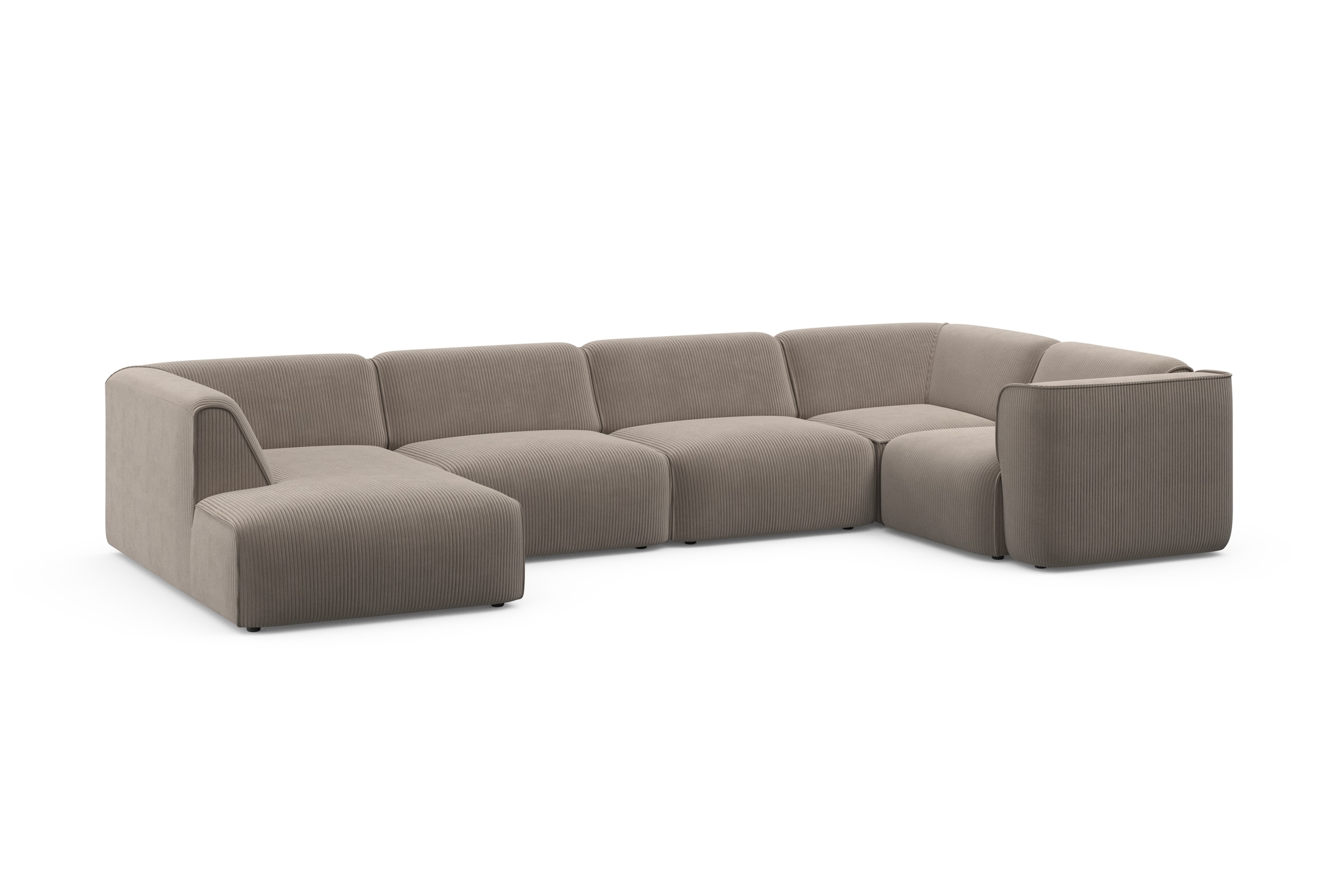 RAUM.ID Wohnlandschaft »Merid U-Form, jederzeit durch Module erweiterbar, B/T/H: 367/206/70 cm«, als Modul oder separat verwendbar, für individuelle Zusammenstellung