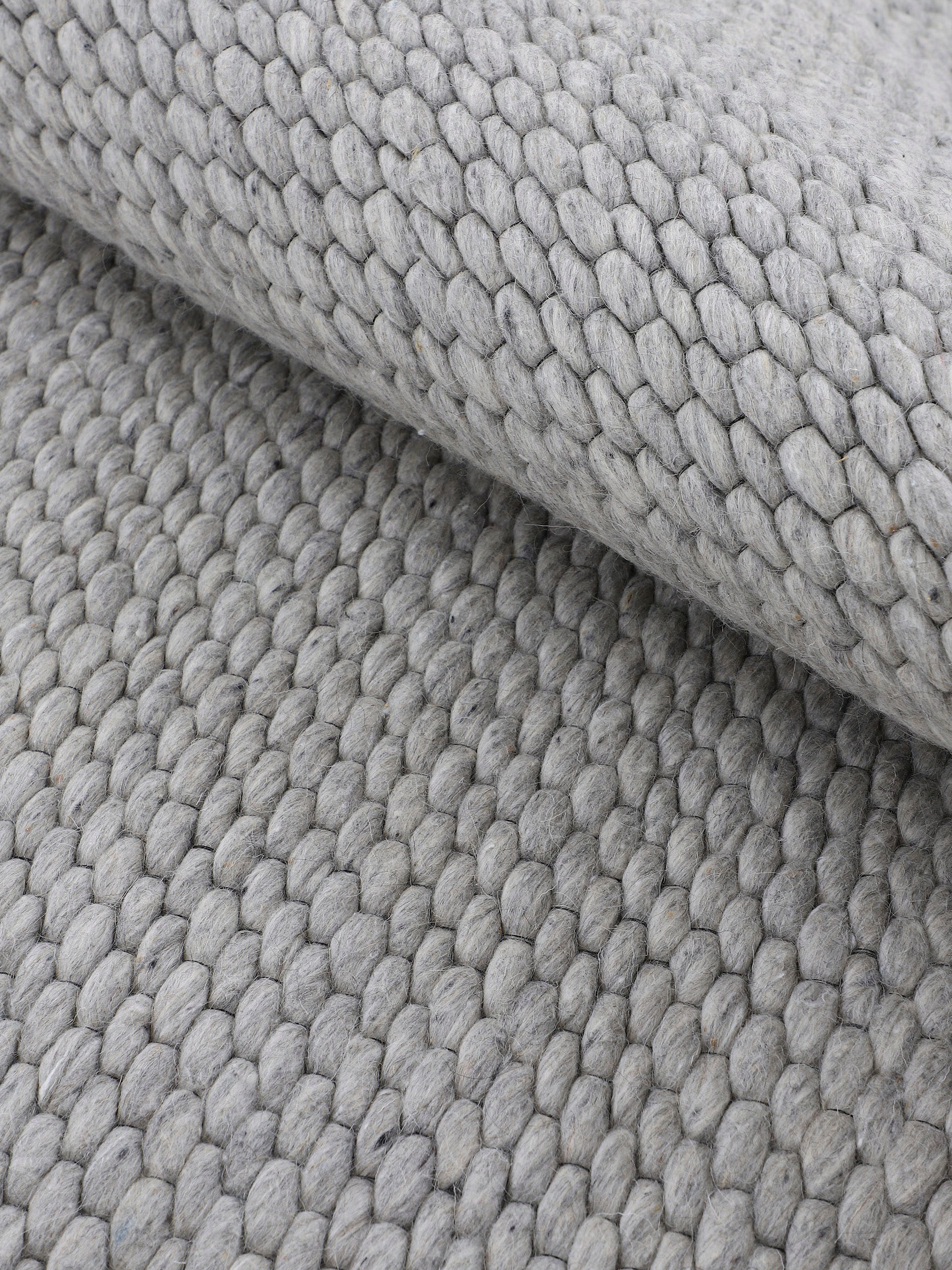 carpetfine Wollteppich »Sina«, rund, 14 mm Höhe, grobe Struktur, Zeitloses Design, reine Wolle, Wohnzimmer