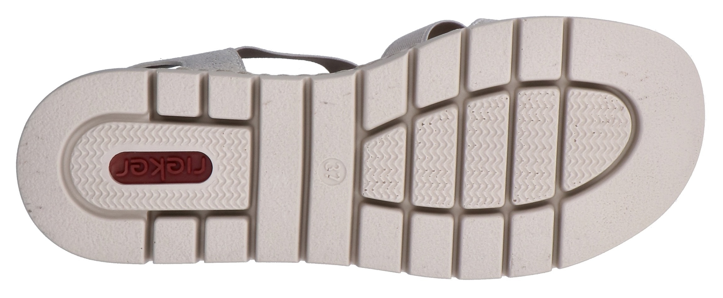 Rieker Keilsandalette  Keilsandalette, Plateausandale, Sommerschuh in Metallic-Optik