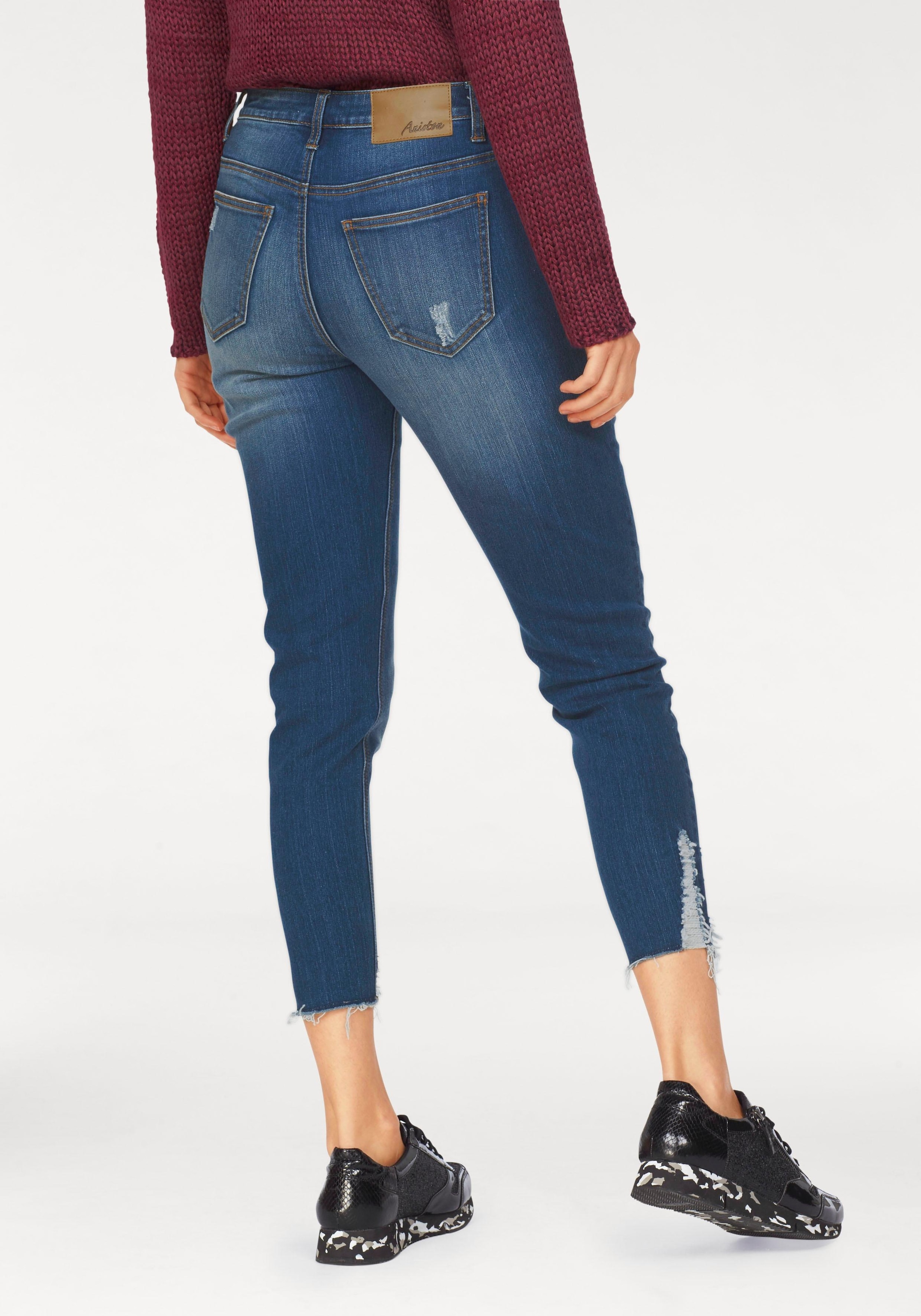 online Destroyed-Effekt CASUAL bestellen Aniston Skinny-fit-Jeans, mit
