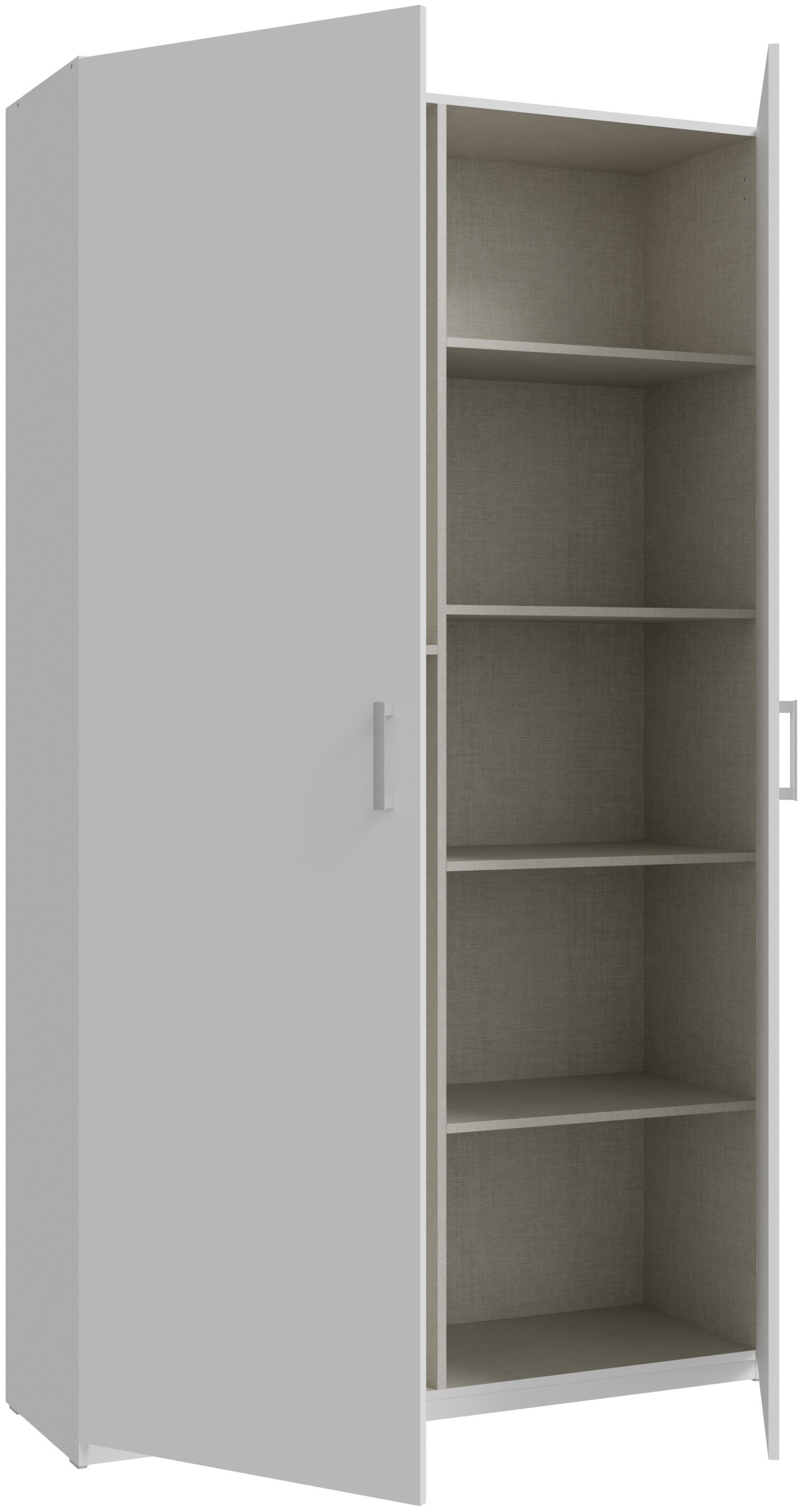 FORTE Drehtürenschrank B/H/T 119,5/210,5/42cm, stehende Montage