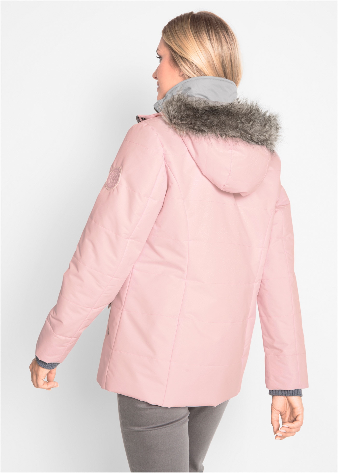 bonprix Winterjacke »Winterjacke in 2-in1 Optik« mit Kapuze Winterjacke in 2-in1 Optik