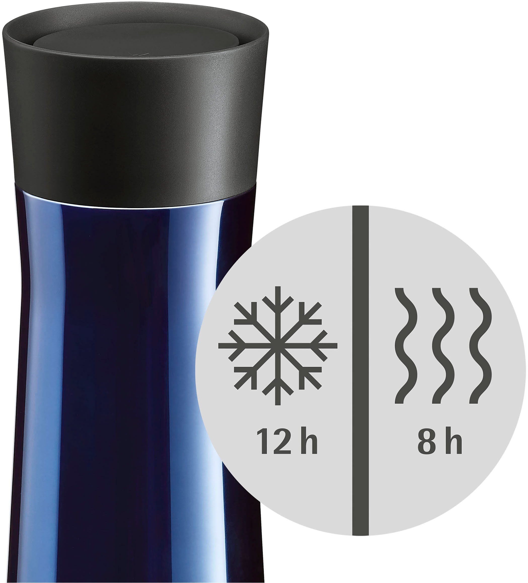 WMF Thermobecher »Impulse«, doppelwandiger Edelstahl, 8h warm und 12h kalt, 360°-Trinköffnung