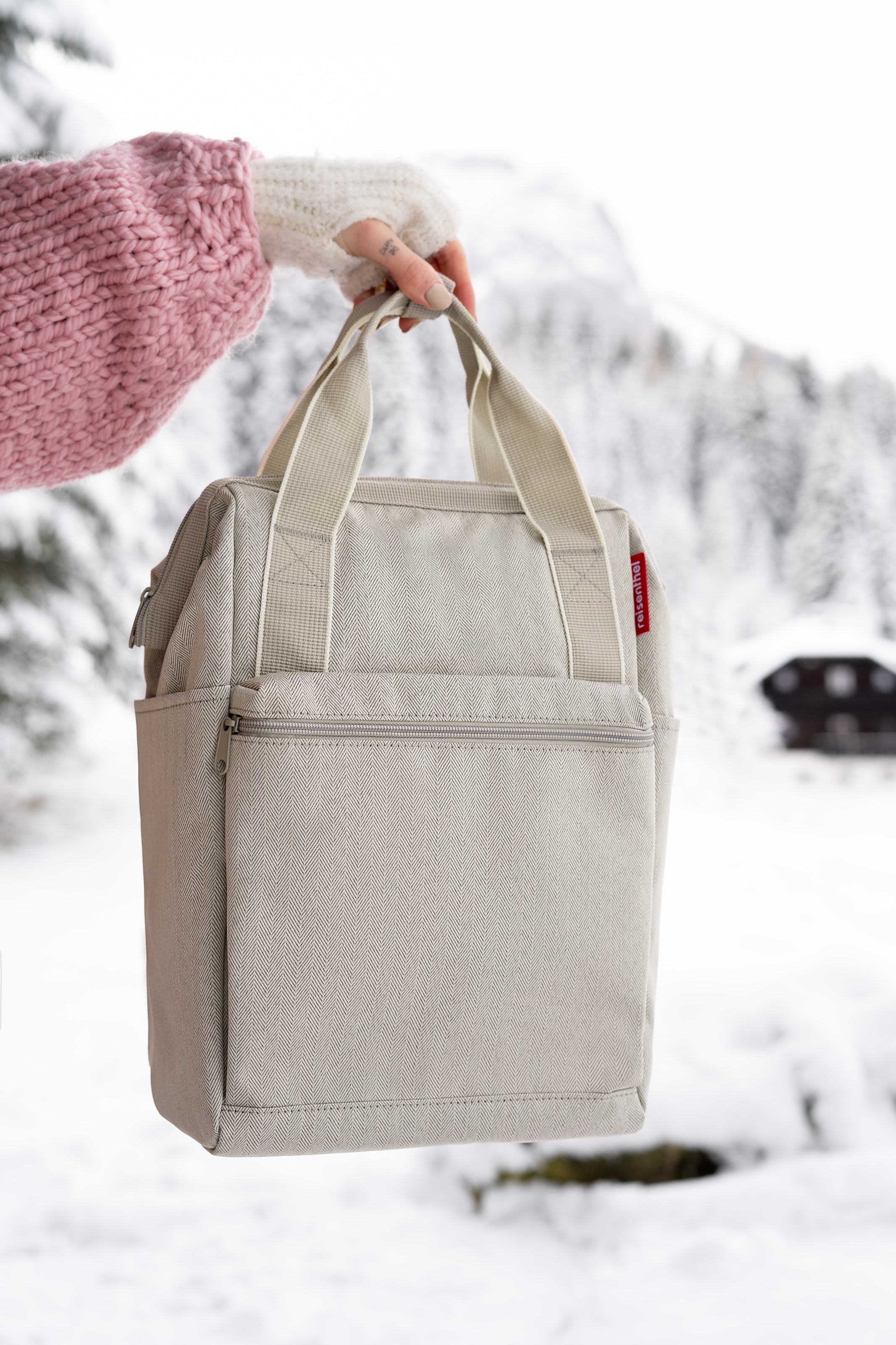 REISENTHEL® Rucksack »reisenthel allrounder R« Stecklasche zur Befestigung an Reisetrolley-Griffen