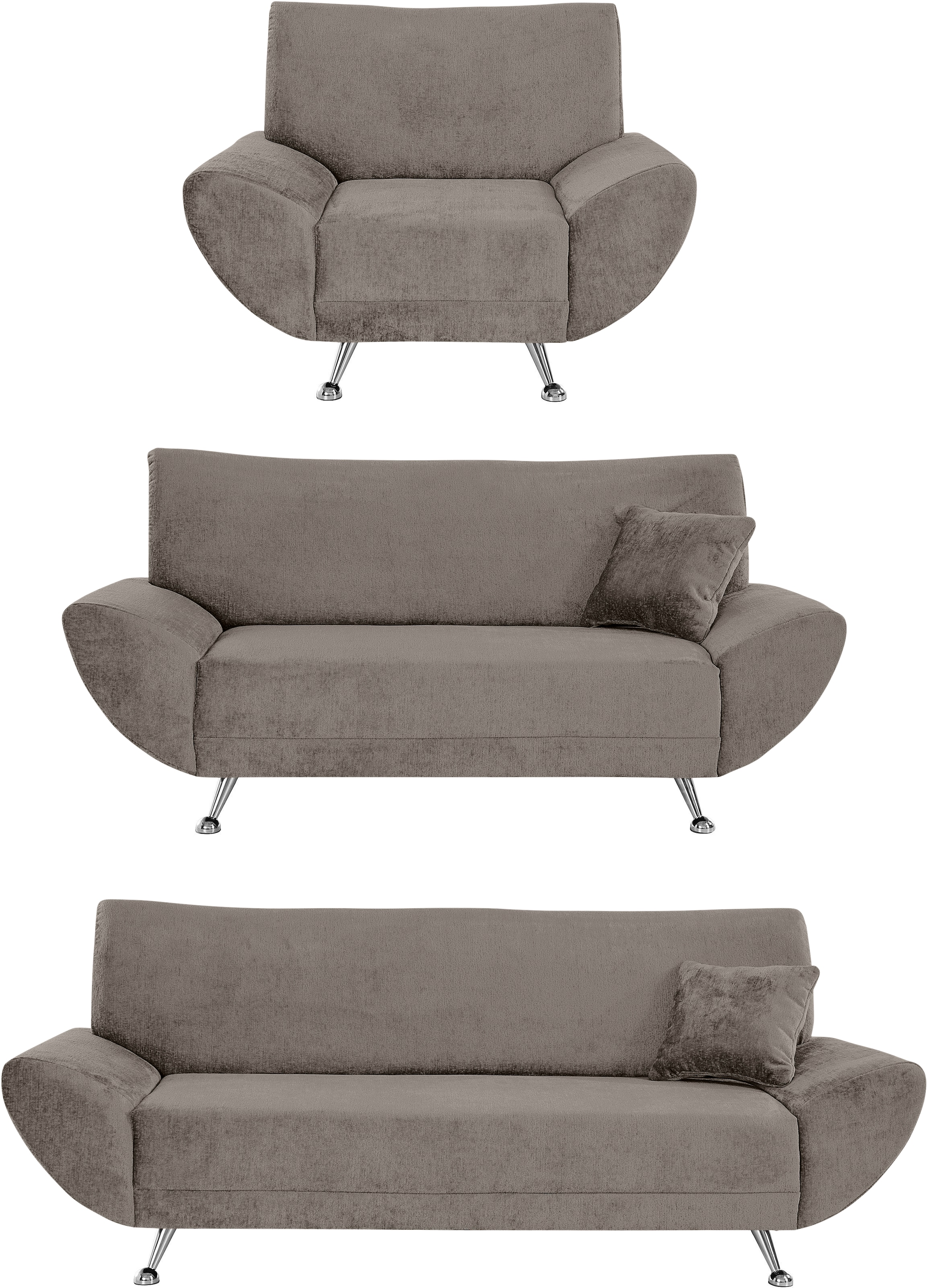 INOSIGN Polstergarnitur »Saltare elegant und komfortabel, OTTOs Choice«, (3 tlg.)