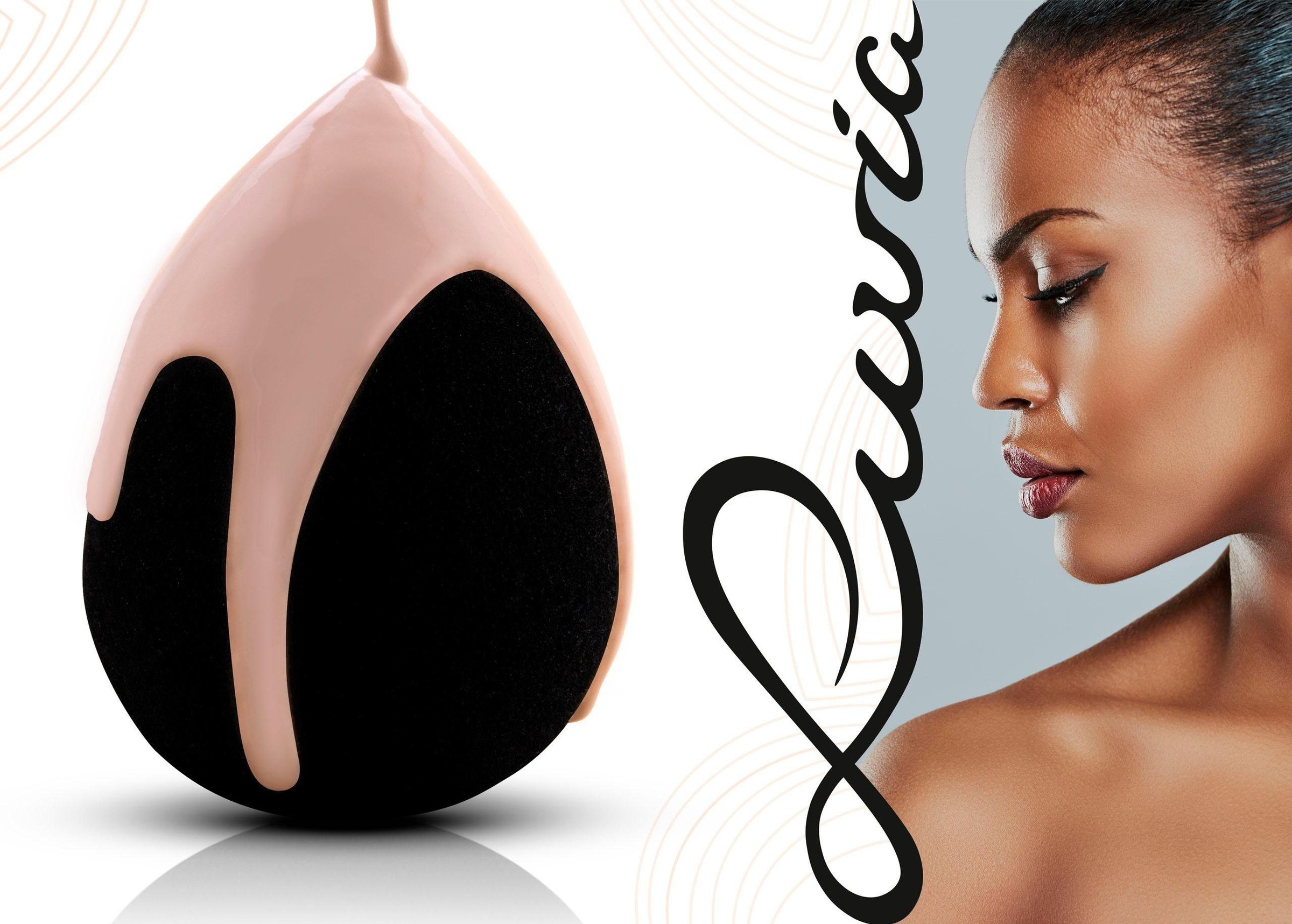 Luvia Cosmetics Make-up Schwamm, Fleckenloses Auftragen, für flüssige und pudrige Produkte, kein Latex.