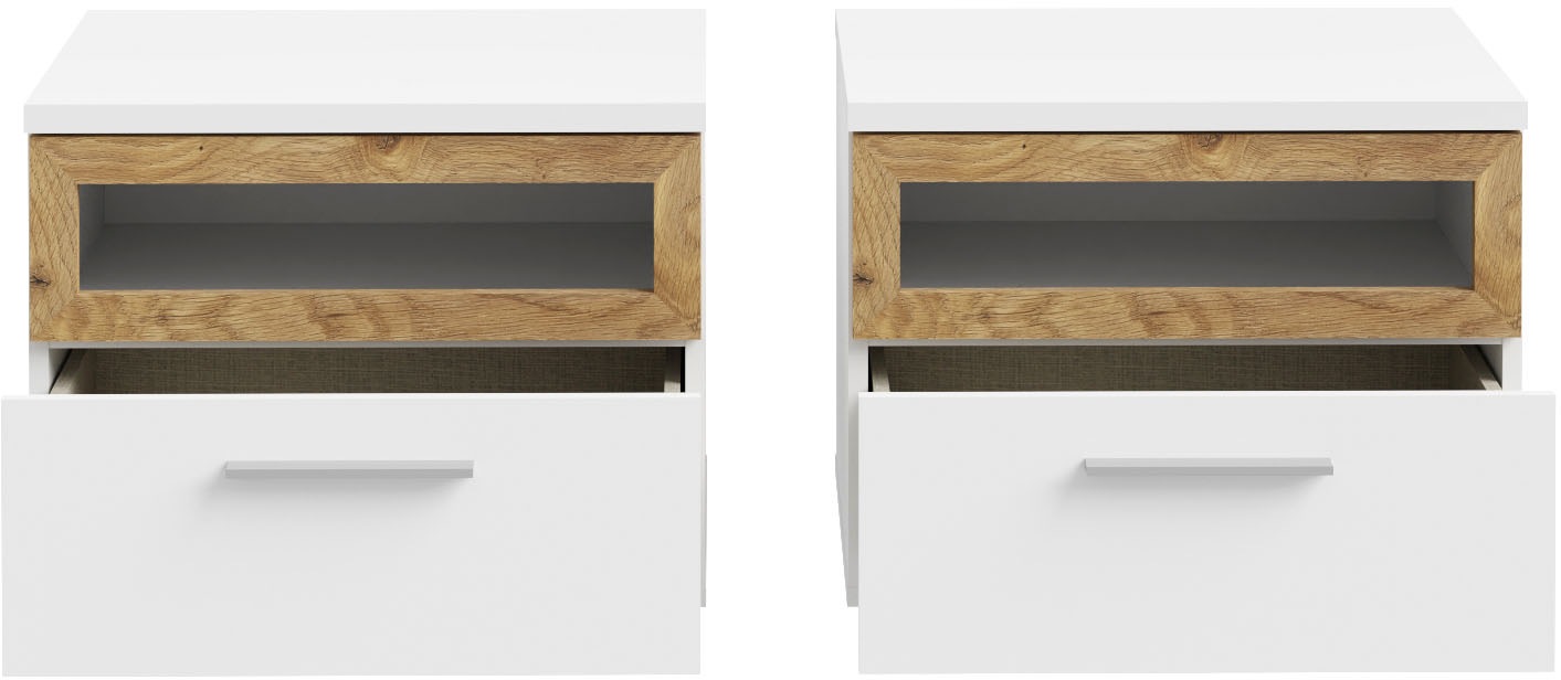 FORTE Nachtkommode »MAYACUS« Nachtkommode, Stauraum, Schublade, offenes Fach