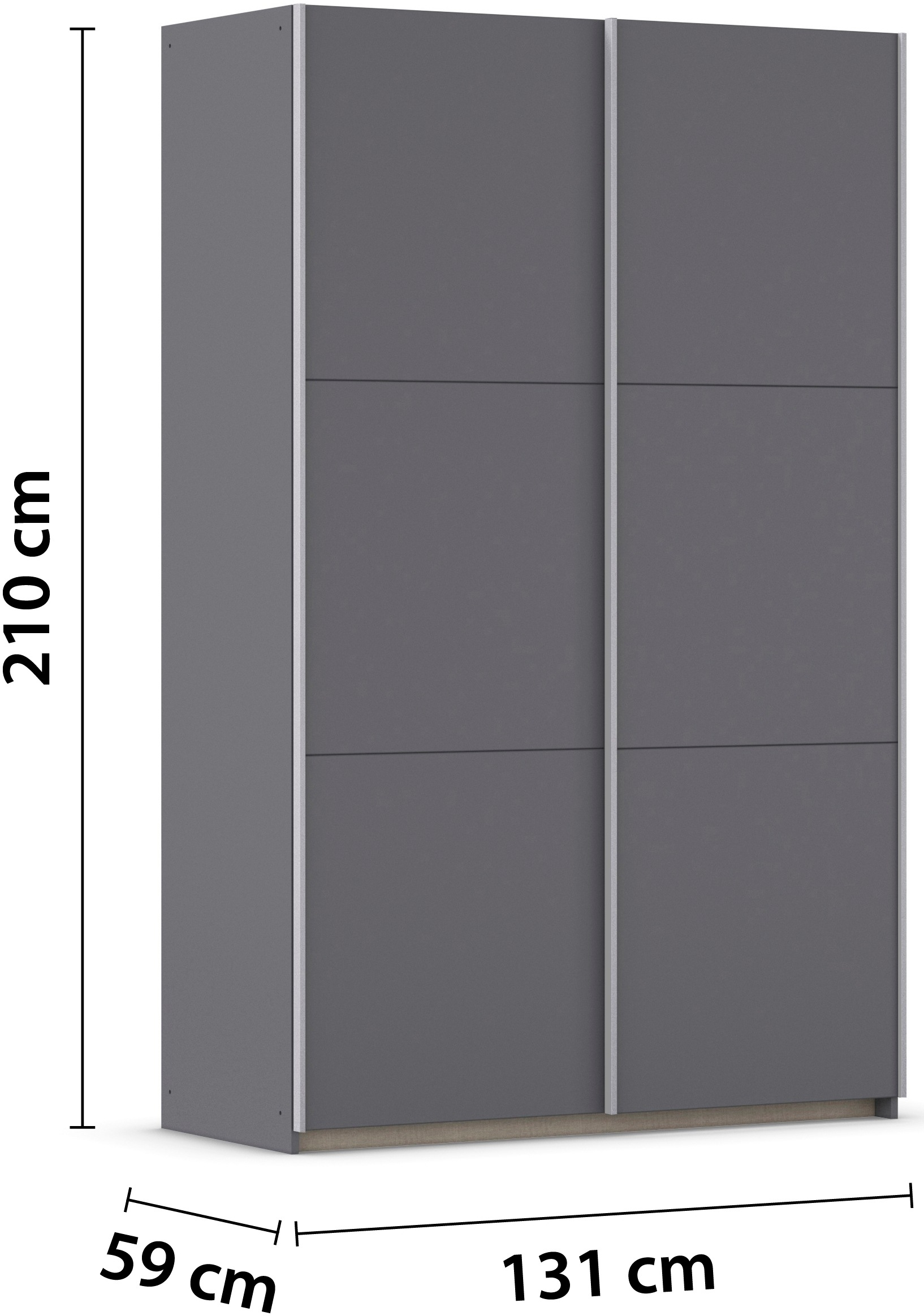 rauch Schwebetürenschrank »Kleiderschrank Drehtürenschrank Schrank Garderobe KRONACH TOPSELLER« in 3 Ausstattungen BASIC/CLASSIC/PREMIUM, Breiten 131/175/218/261 cm,  optional ohne, mit 1 oder 2 Spiegel, viel Stauraum MADE IN GERMANY