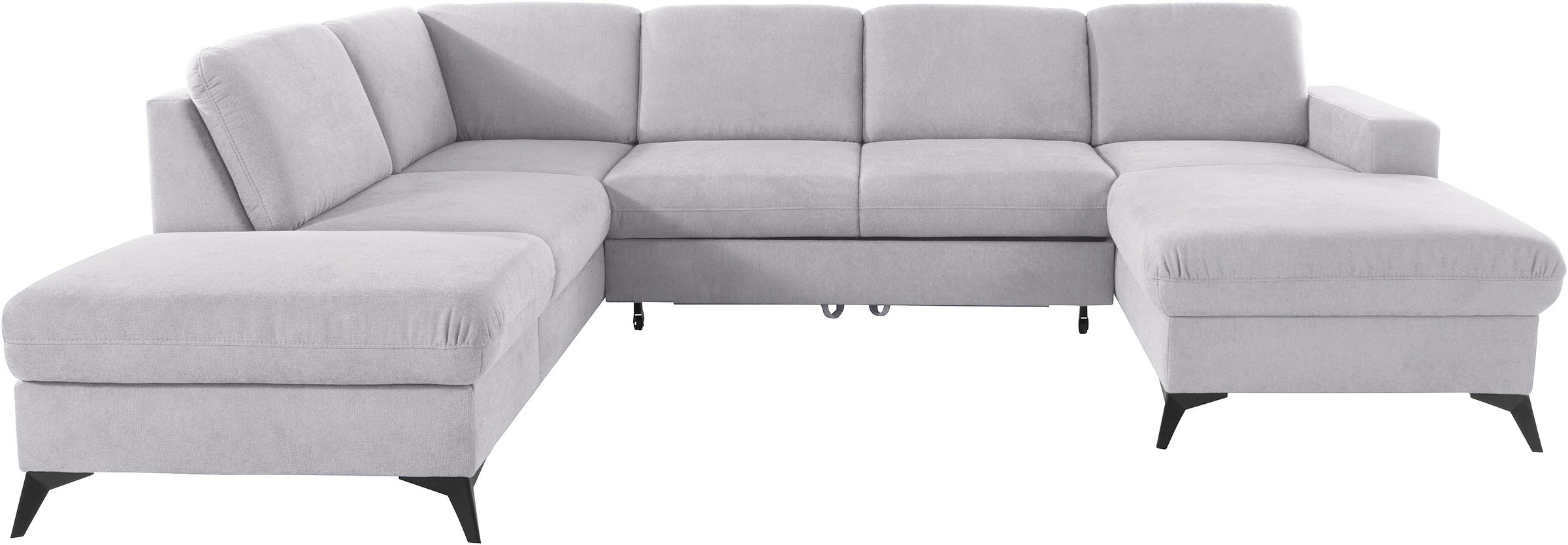 Places of Style Wohnlandschaft »Lolland U-Form«, Wahlweise mit Bettfunktion und Stauraum, auch mit abwischbarem Bezug