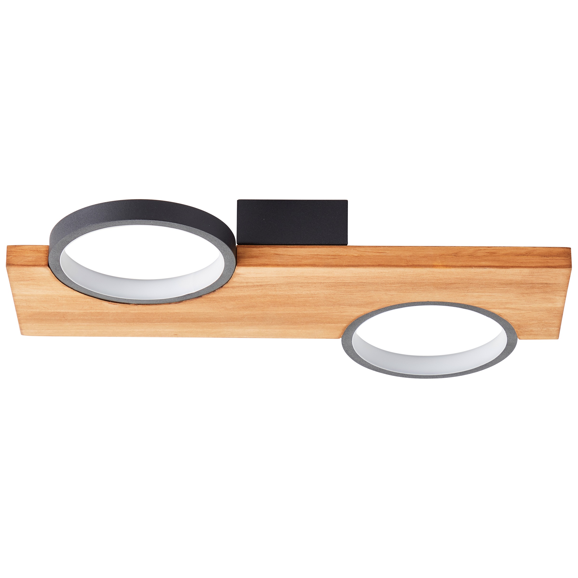 Brilliant LED Deckenleuchte »Cheesy«, 40 x 25 cm, 1400lm, 3000K, Holz/Metal günstig online kaufen