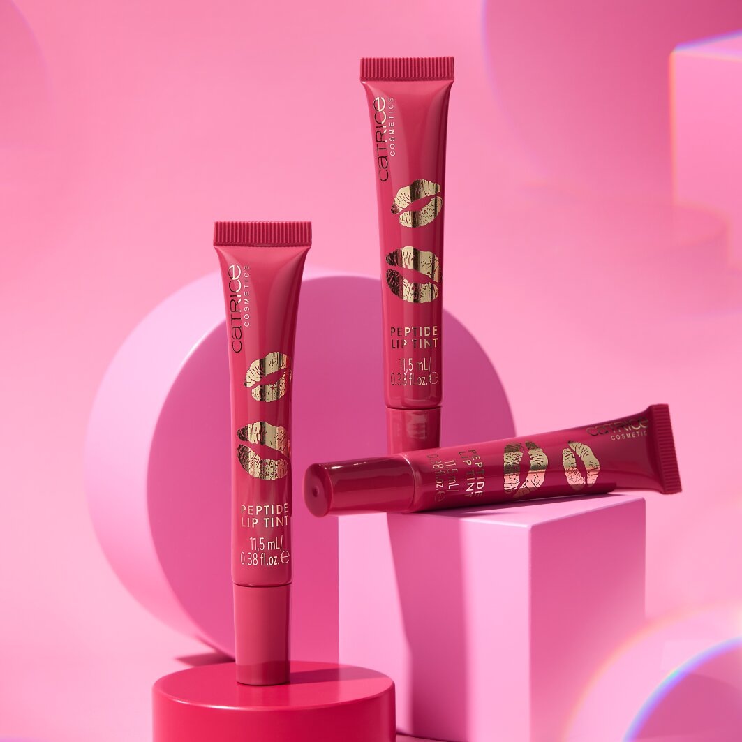 Catrice Lipgloss »KISS & GLOW Peptide Lip Tint«, (Set, 3 tlg.), dezente Farbe, ultra-glänzendes Finish, pflegend und vegan.
