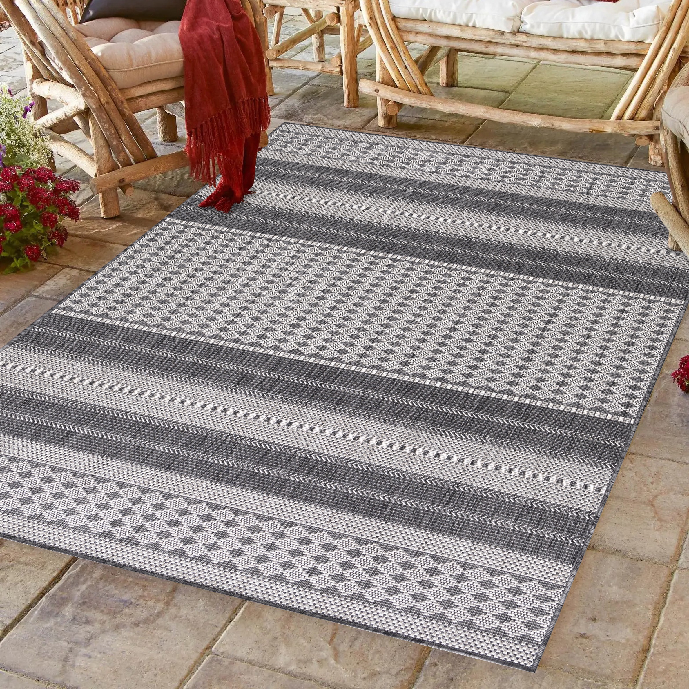 Ayyildiz Teppiche Outdoorteppich »SUNNY 4418«, rechteckig, 5 mm Höhe, Läufe günstig online kaufen