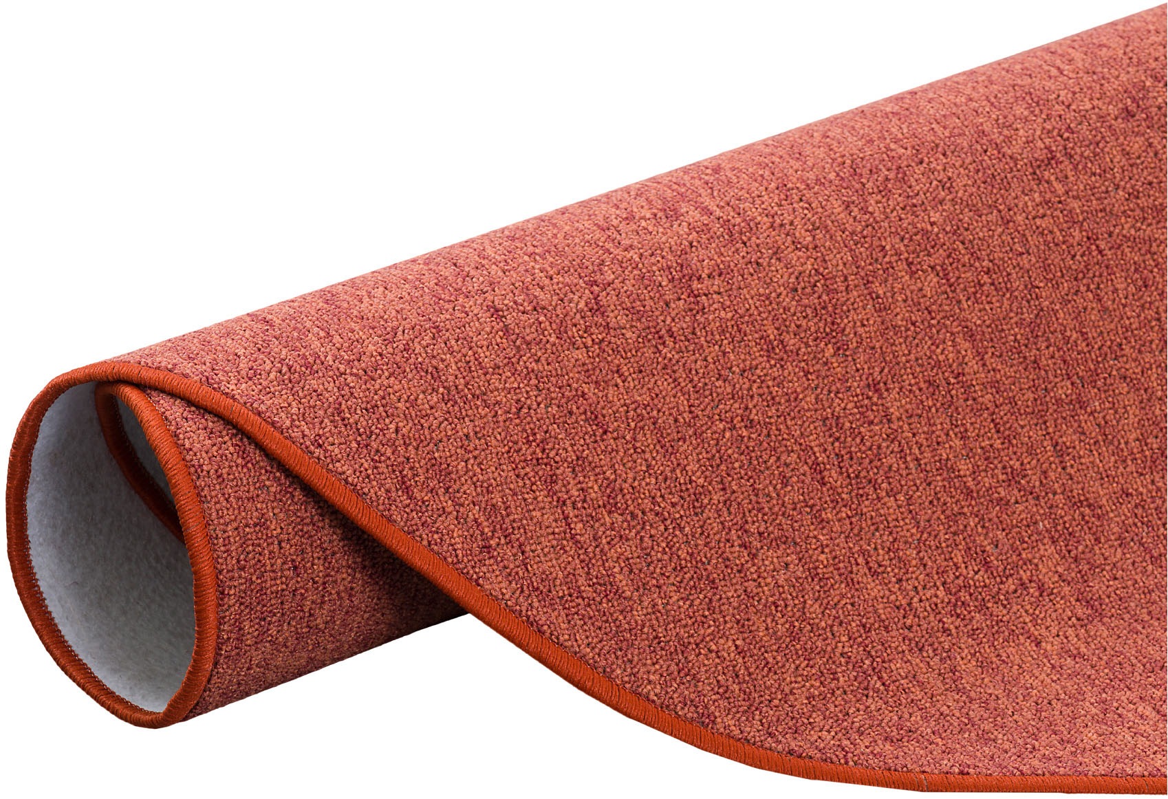my home Teppich »Fortis«, rund, 5 mm Höhe, Uni Farben, Schlinge, gekettelt, strapazierfähig, Wohnzimmer