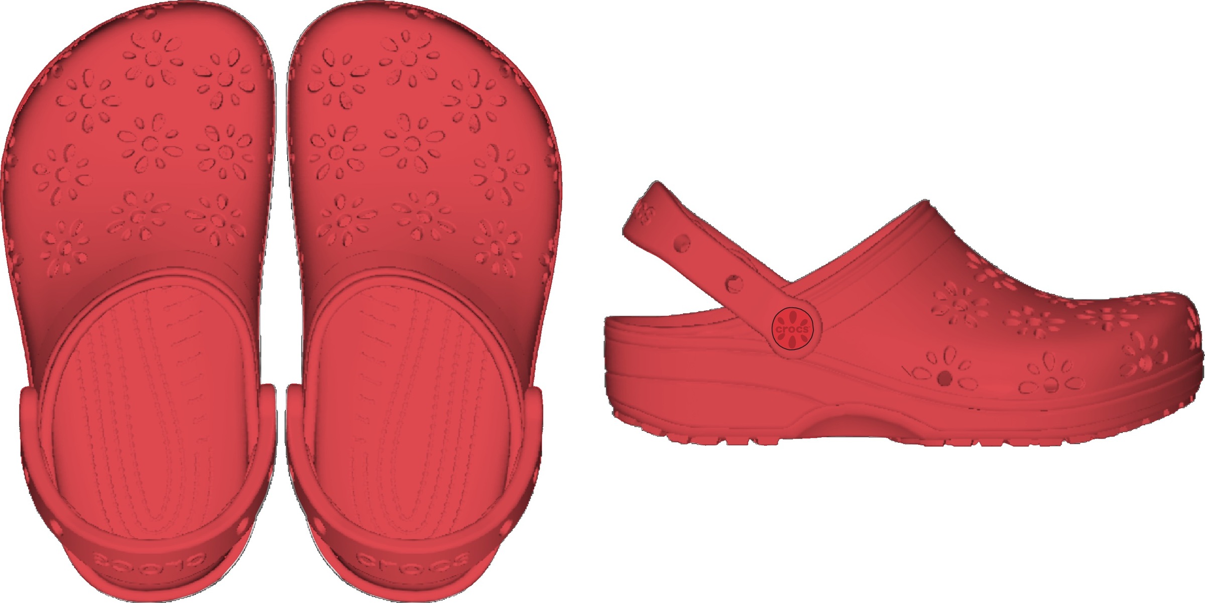 Crocs Clog »Classic Floral Cut Out Clog«, Sandale mit schwenkbarem Fersenriemen