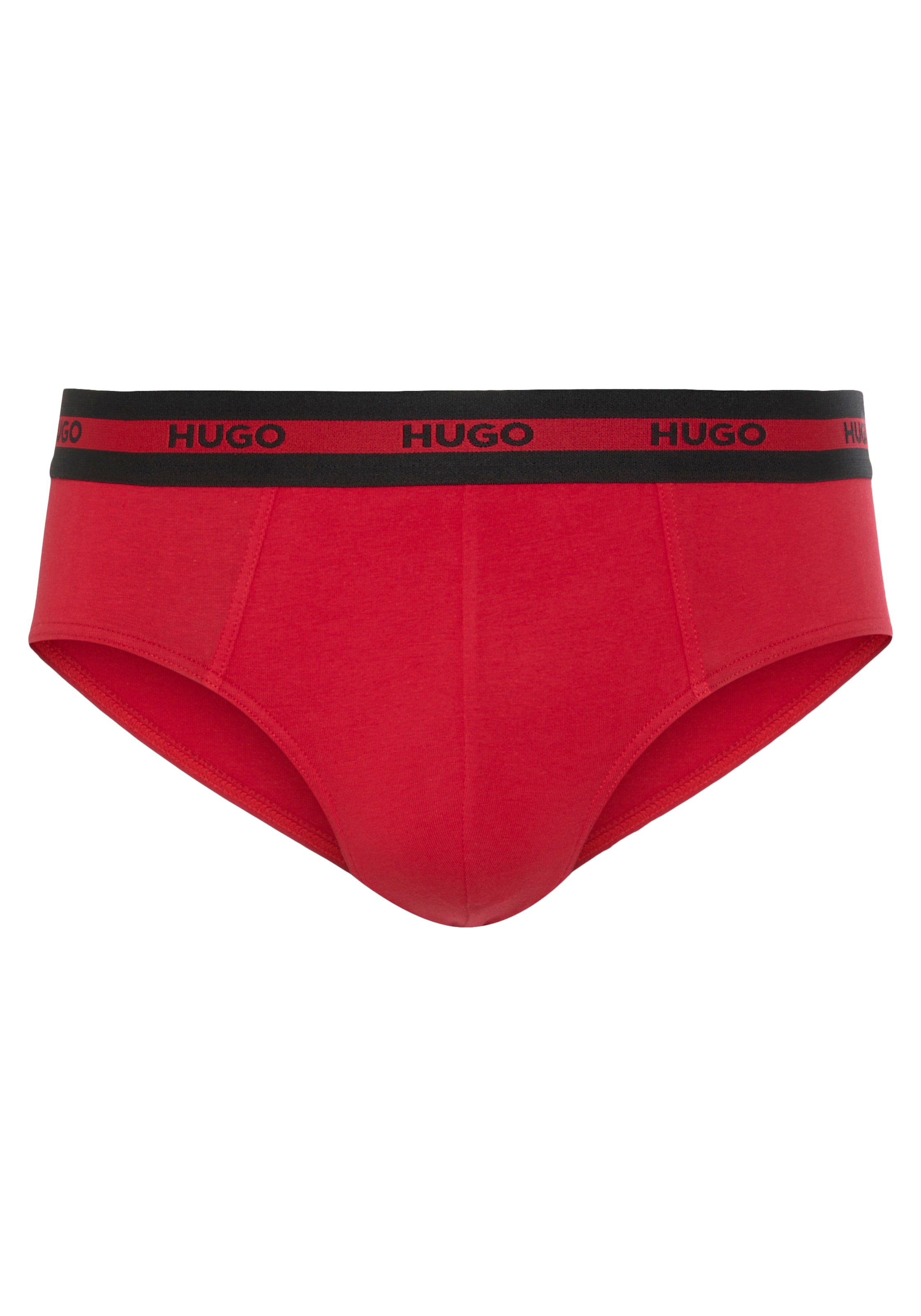 HUGO Underwear Slip, (Packung, 3 St., Im Dreierpack), mit Kontraststreifen und Logoschriftzügen auf dem Bund