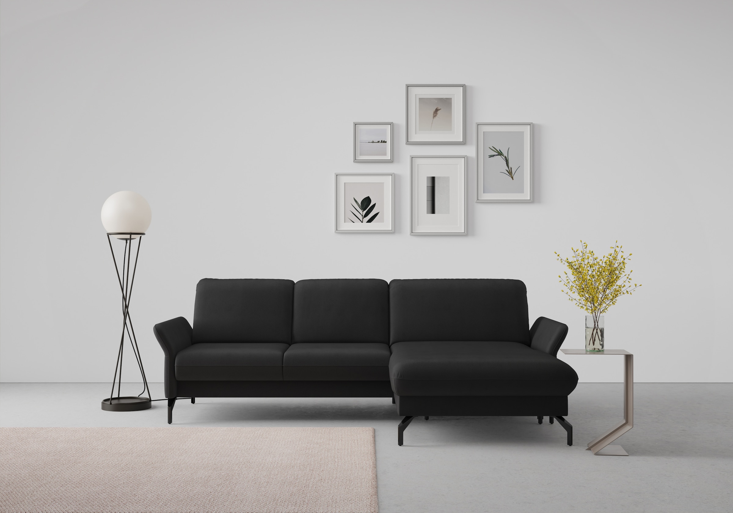 sit&more Ecksofa »Fashion L-Form« wahlweise mit Kopfteilverstellung und Vorziehsitz, motorisch