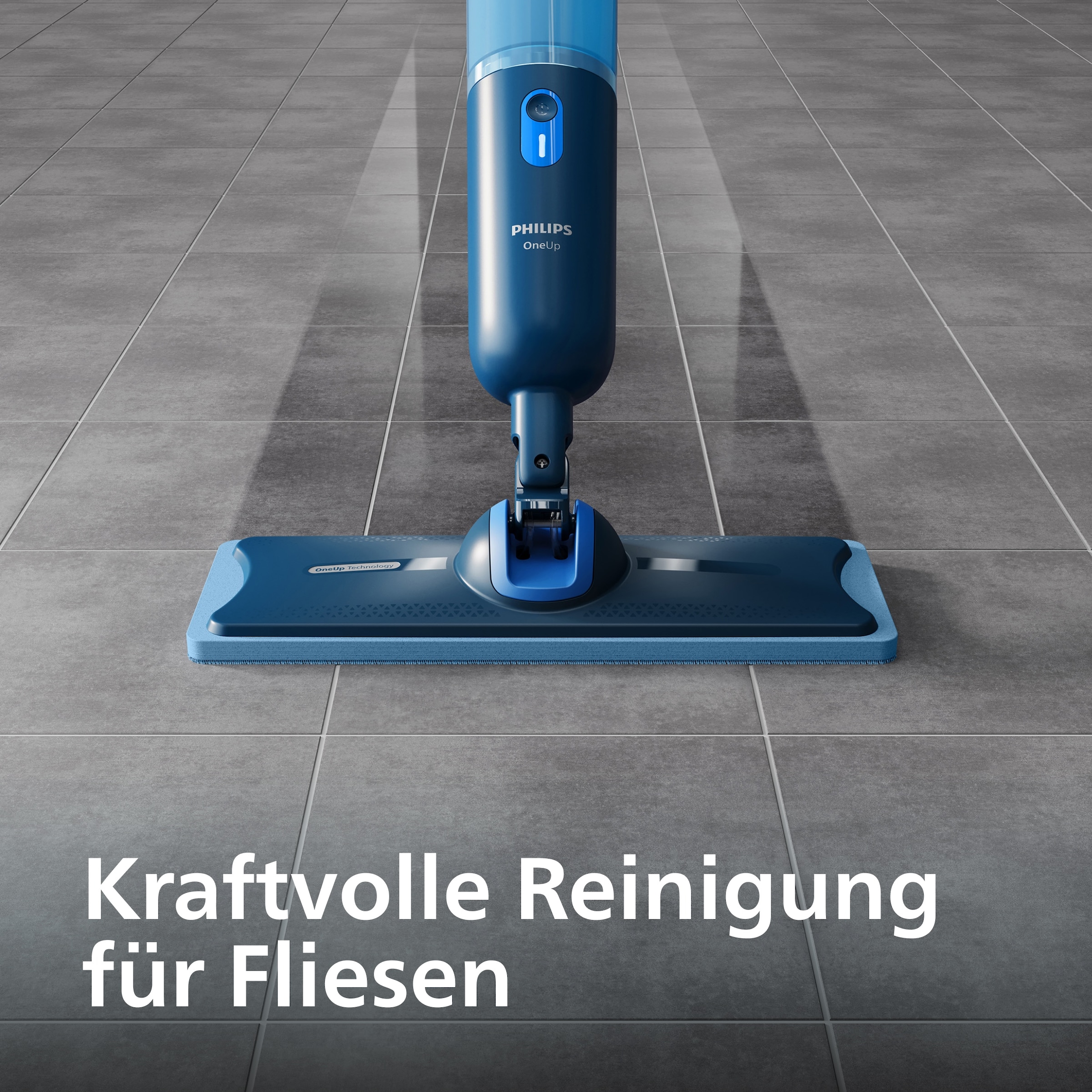 Philips Mikrofaserpad »OneUp Ersatzpad XV1883/20« (Mikrofaser 12 cmx35 cm 2 Stk. tlg. Speziell für Fliesen, Stein- und Betonböden entwickelt