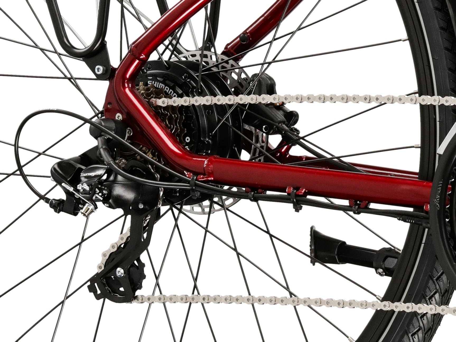 Kross E-Bike »E-Trekkingrad Trans Hybrid EE 28 Zoll rot«, 21 Gang, Shimano, Tourney TX800, Heckmotor 250 W