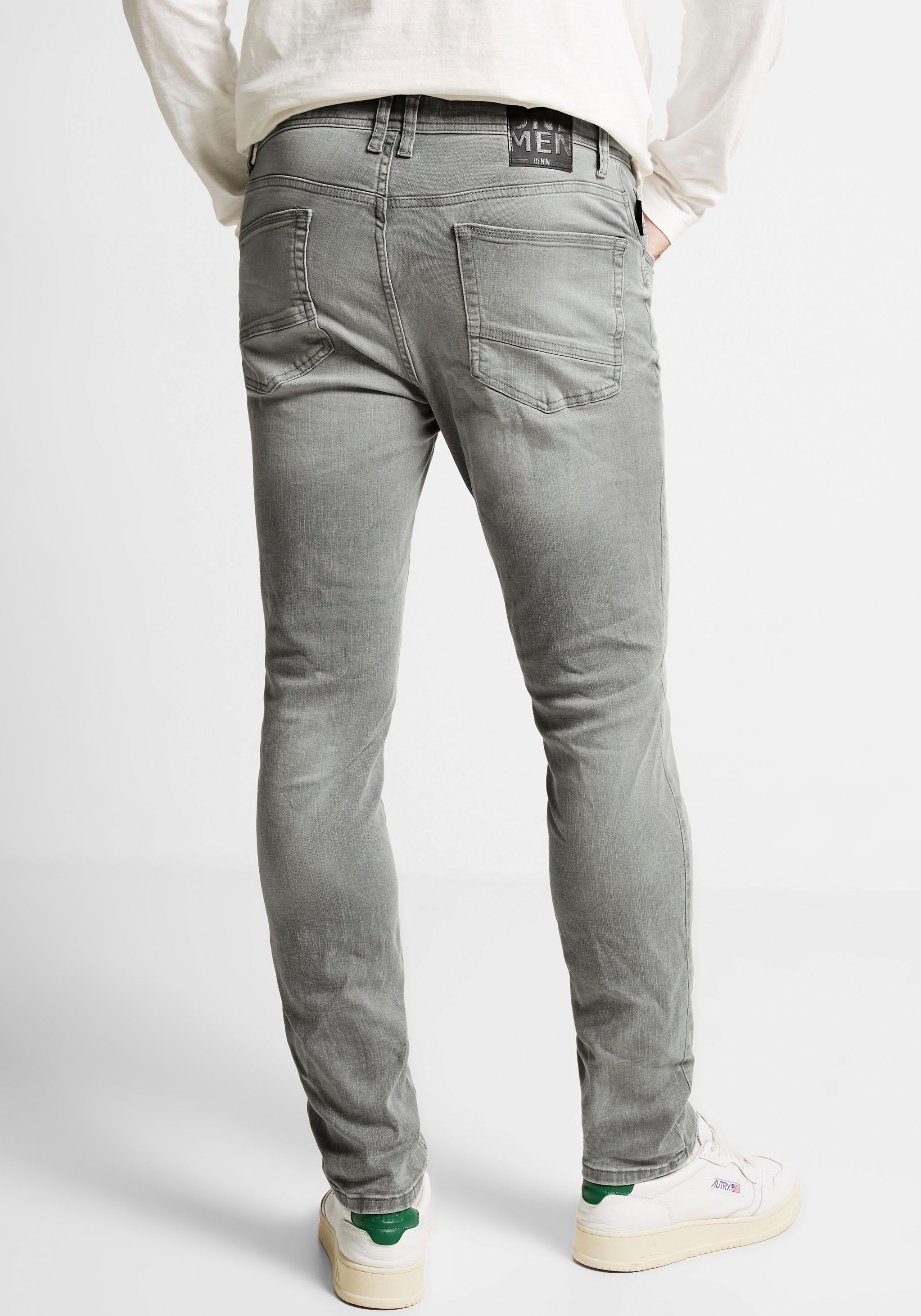 STREET ONE MEN Slim-fit-Jeans, in grauer Waschung