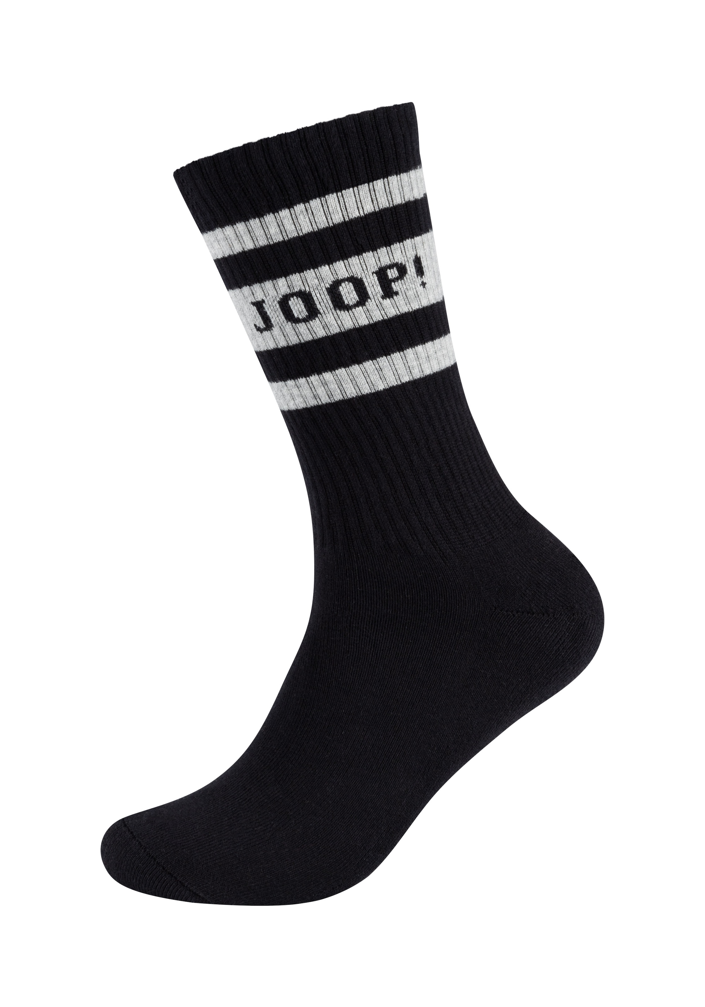 JOOP! Langsocken »premium essentials«, (2er Pack), am Bund mit Logoschriftzug