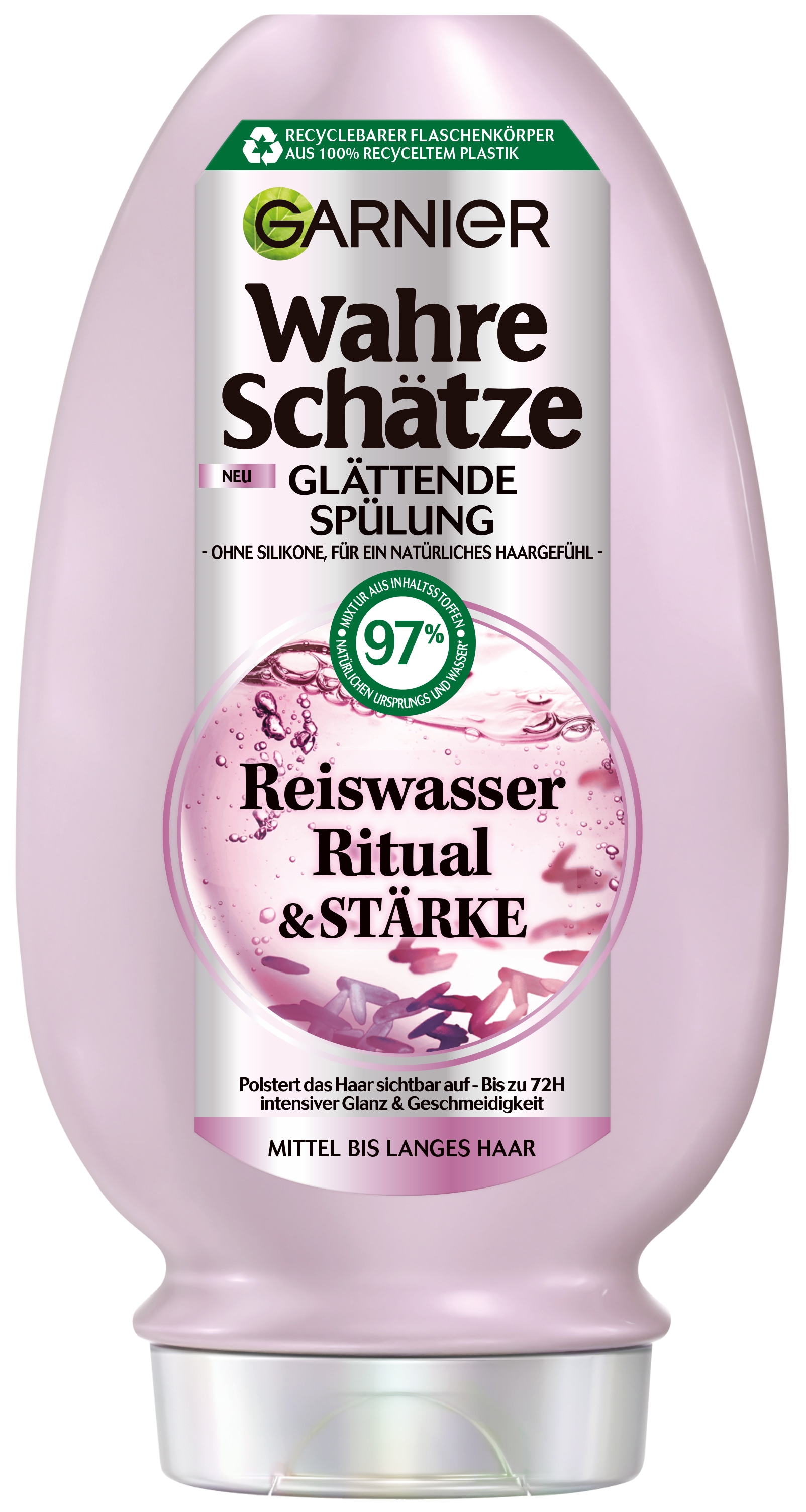 GARNIER Haarspülung »WAHRE SCHÄTZE REISWASSER RITUAL SPÜLUNG« mit Reiswasser und Stärke, ohne Silikone, vegane Haarspülung