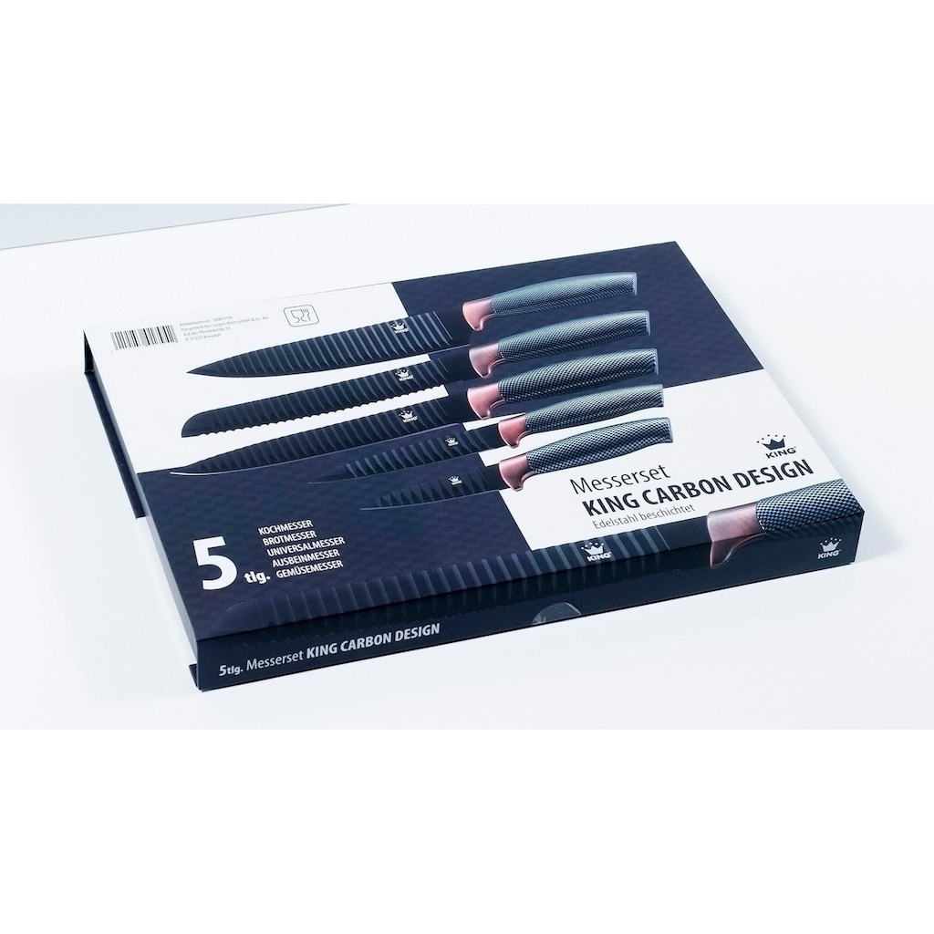 KING Messer-Set »Carbon Design«, (Set, 5 tlg.)