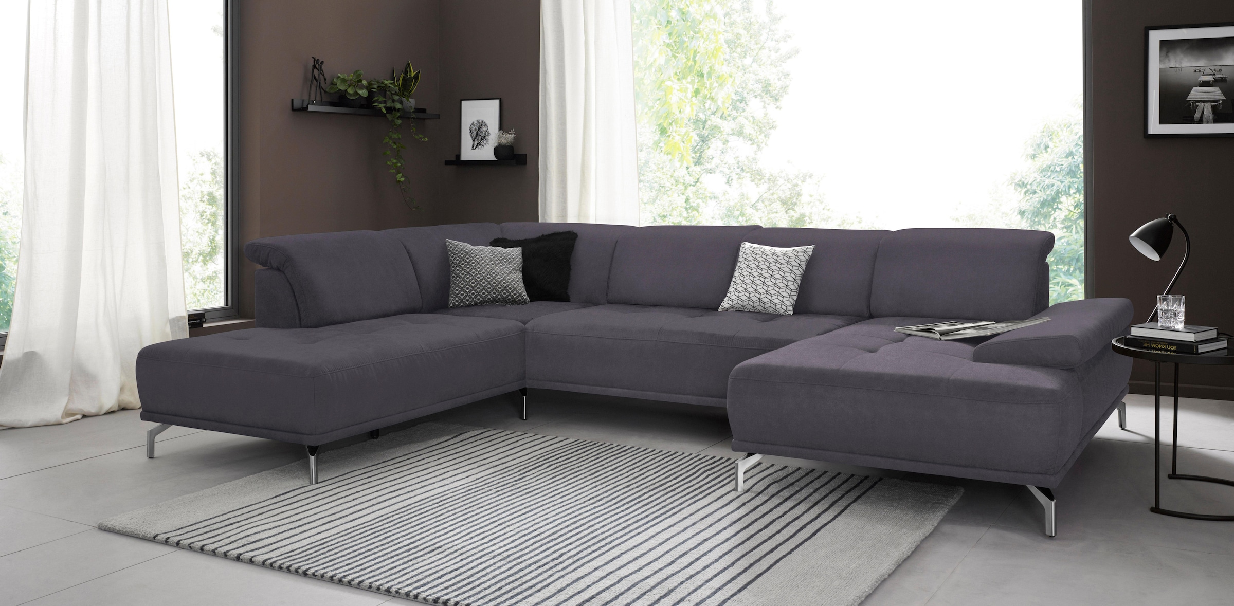 PLACES OF STYLE Wohnlandschaft "Caluna" Inkl.Sitztiefenverstellung, wahlwei günstig online kaufen