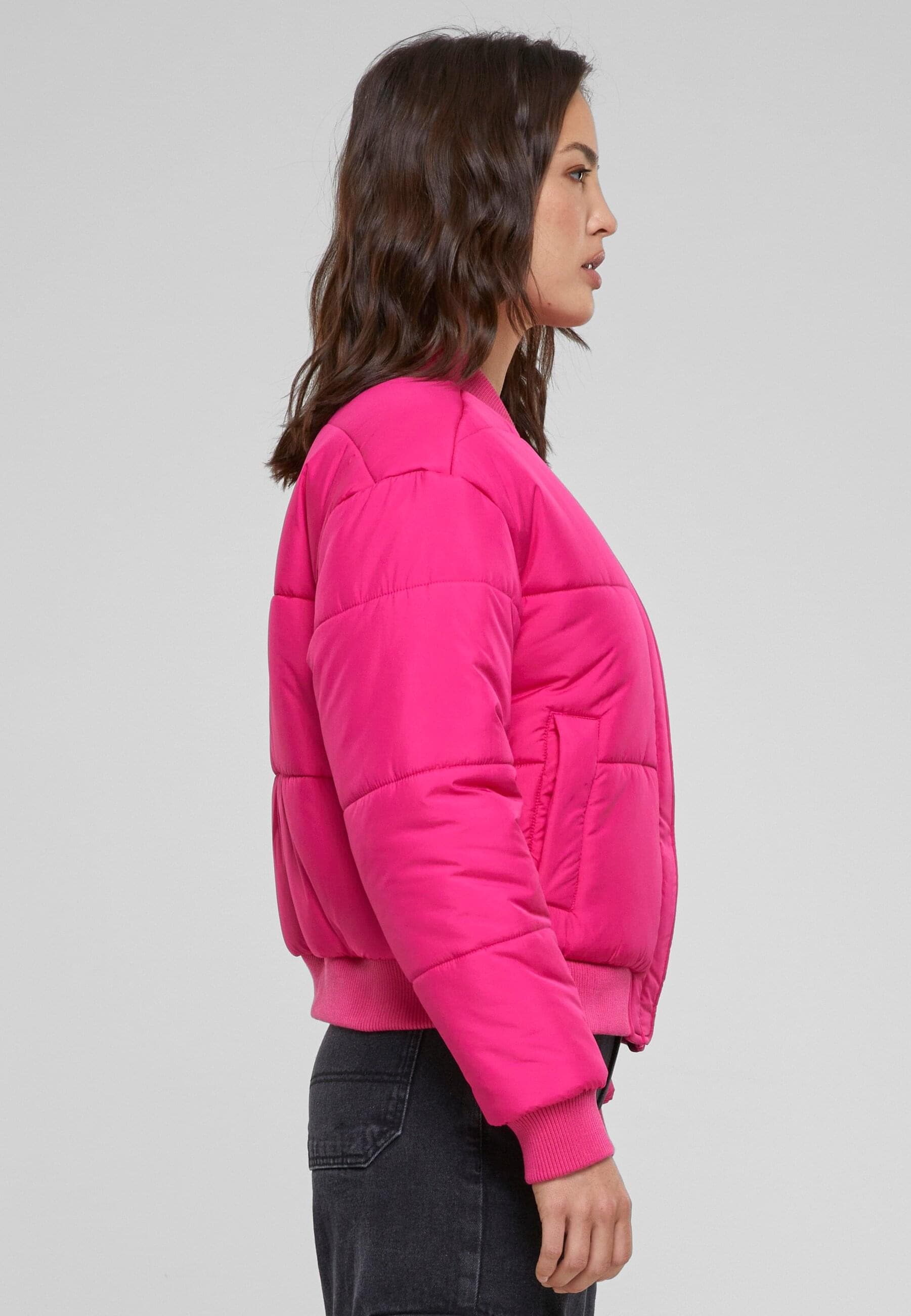 URBAN CLASSICS Winterjacke »Urban Classics Damen Ladies Puffer Blouson« 1 Stk. tlg. ohne Kapuze