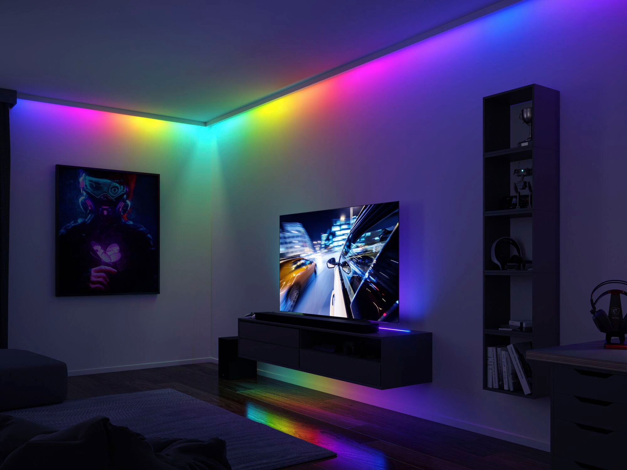 Paulmann LED-Streifen »Dynamic Rainbow RGB 1,5m 3W 60LEDs/m 5VA«, 1 St.-flammig