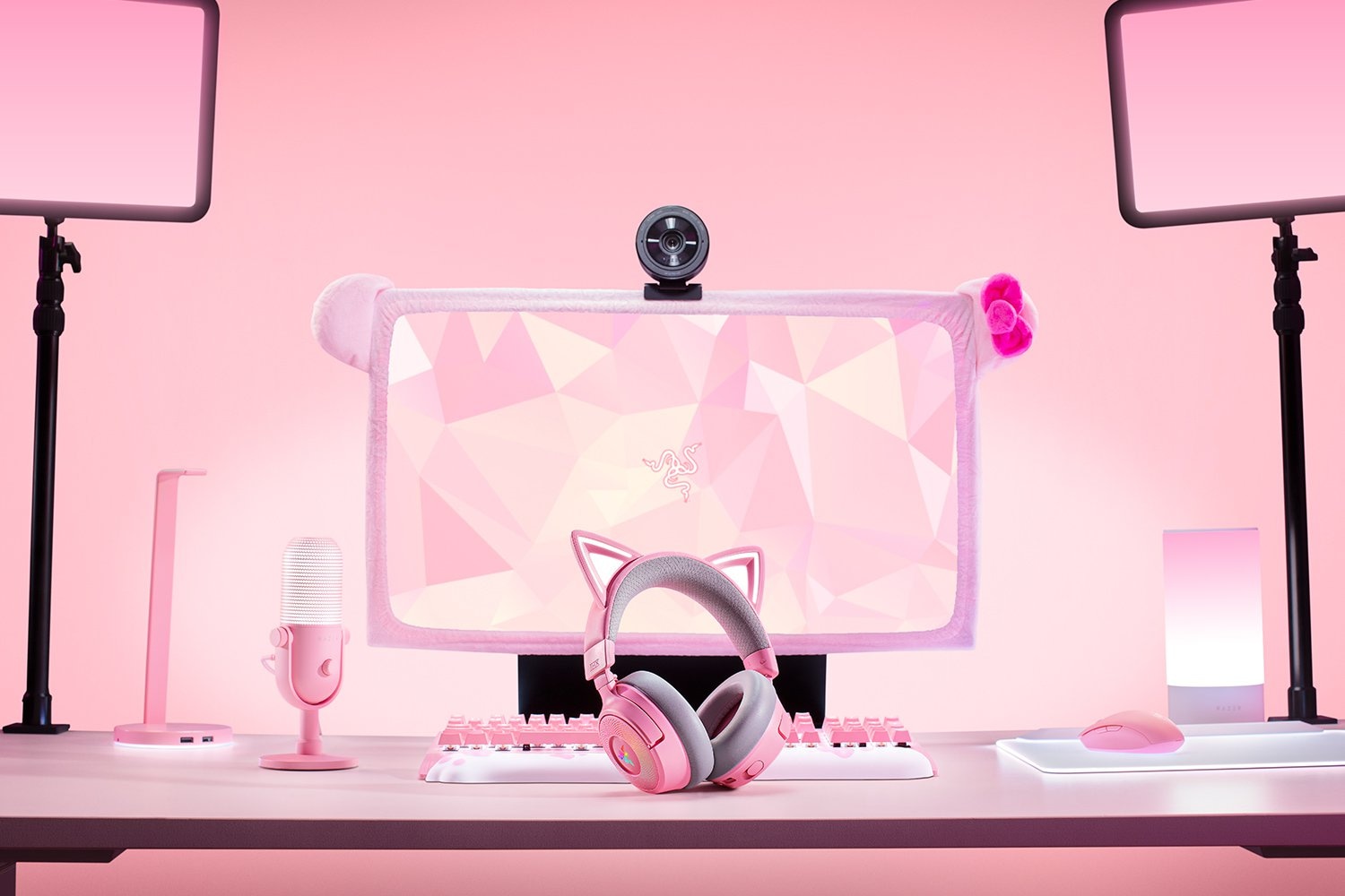 RAZER Gaming-Headset »Kraken Kitty V3 Pro« Bluetooth Stummschaltung | integrierte Steuerung für Anrufe und Musik