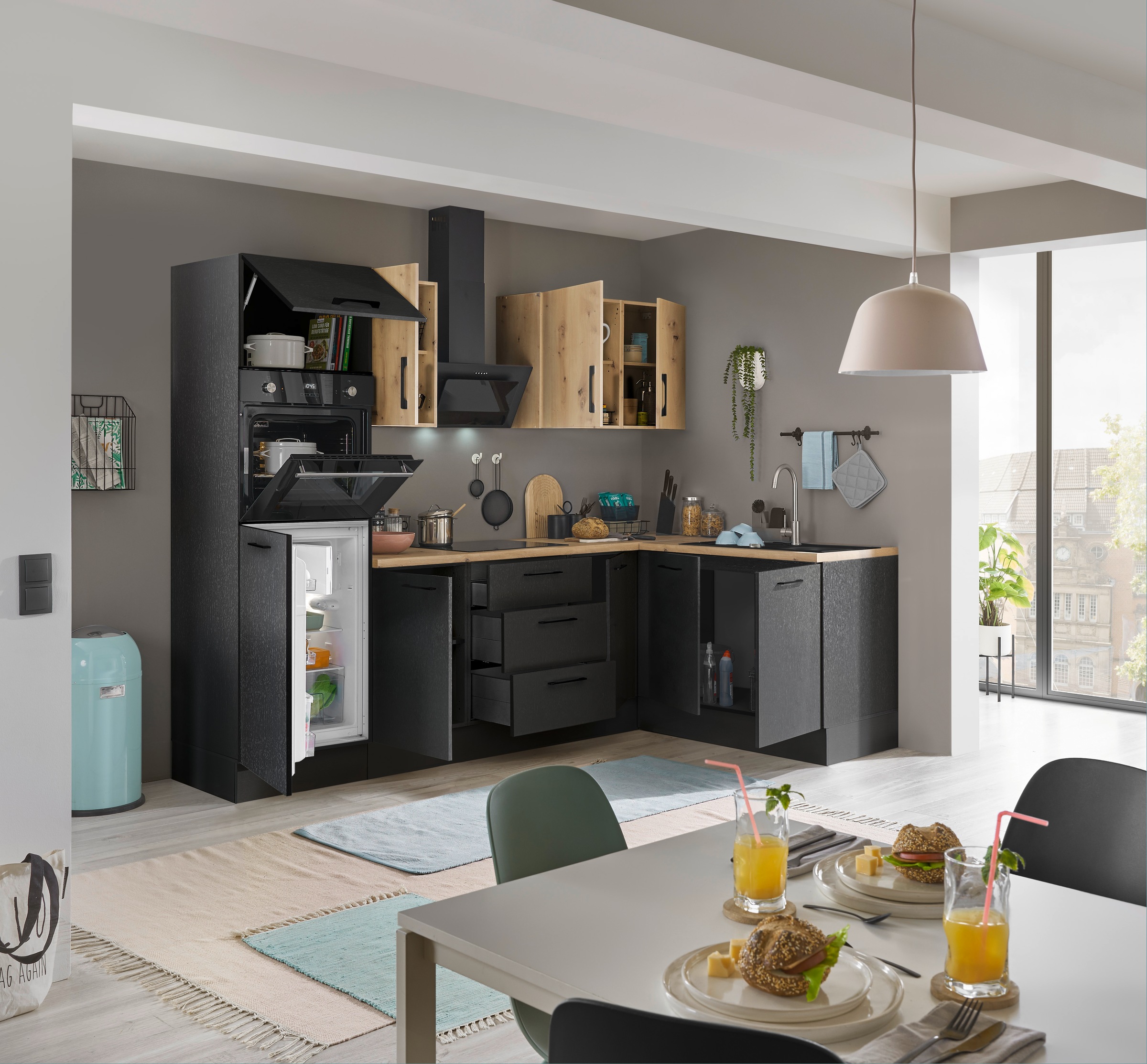 BASIC by Balculina Winkelküche »Turin«, Stellbreite 270x175 cm, wahlweise mit E-Geräten