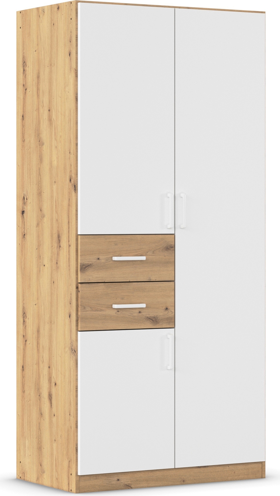 rauch Drehtürenschrank »Kleiderschrank Schrank Garderobe MAIKA mit Dekor-Front« 2 Schubladen, in verschiedenen Breiten, Höhen, Farben, MADE IN GERMANY