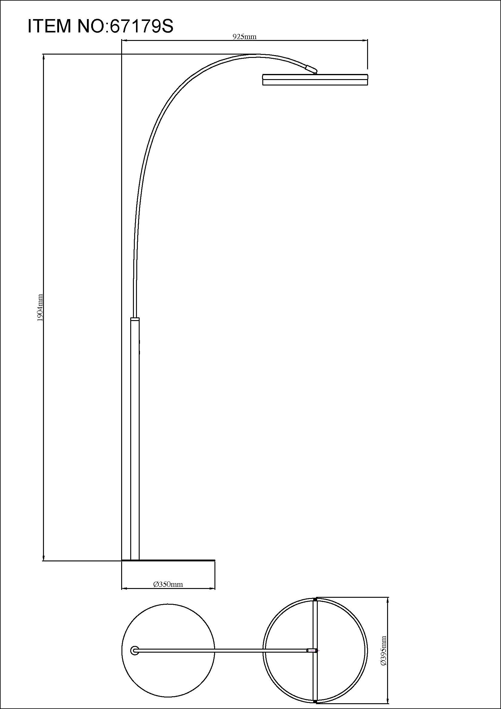 GLOBO LIGHTING Stehlampe »DELLA« LED-Modul 1 Stk. warmweiß - kaltweiß