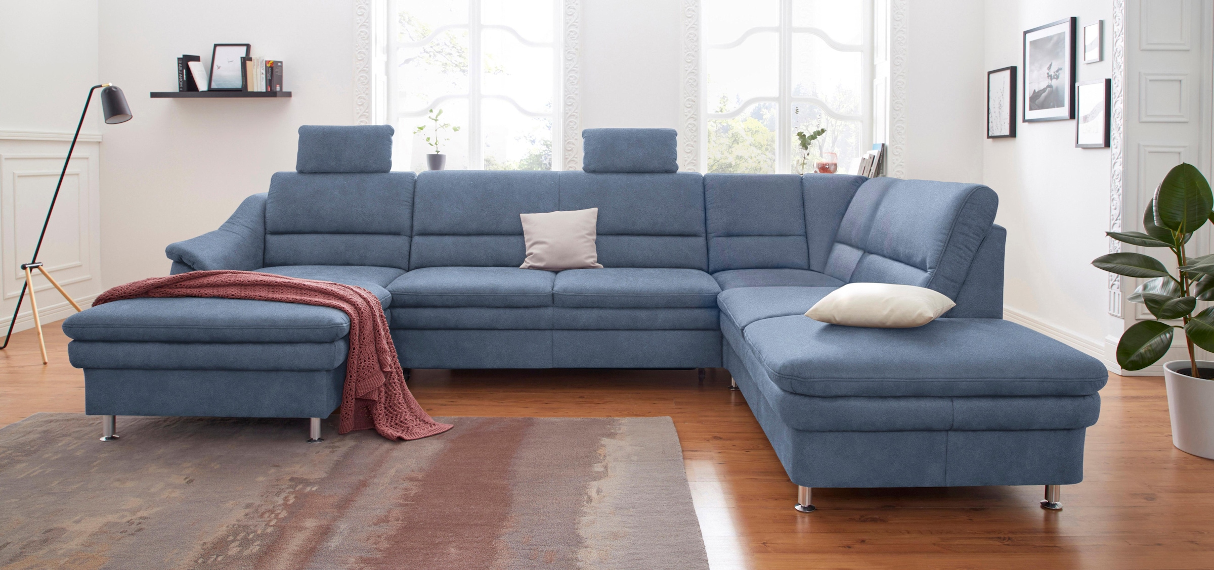 sit&more Wohnlandschaft »Cardoso U-Form«, mit Federkern und Kopfstützen, mi günstig online kaufen