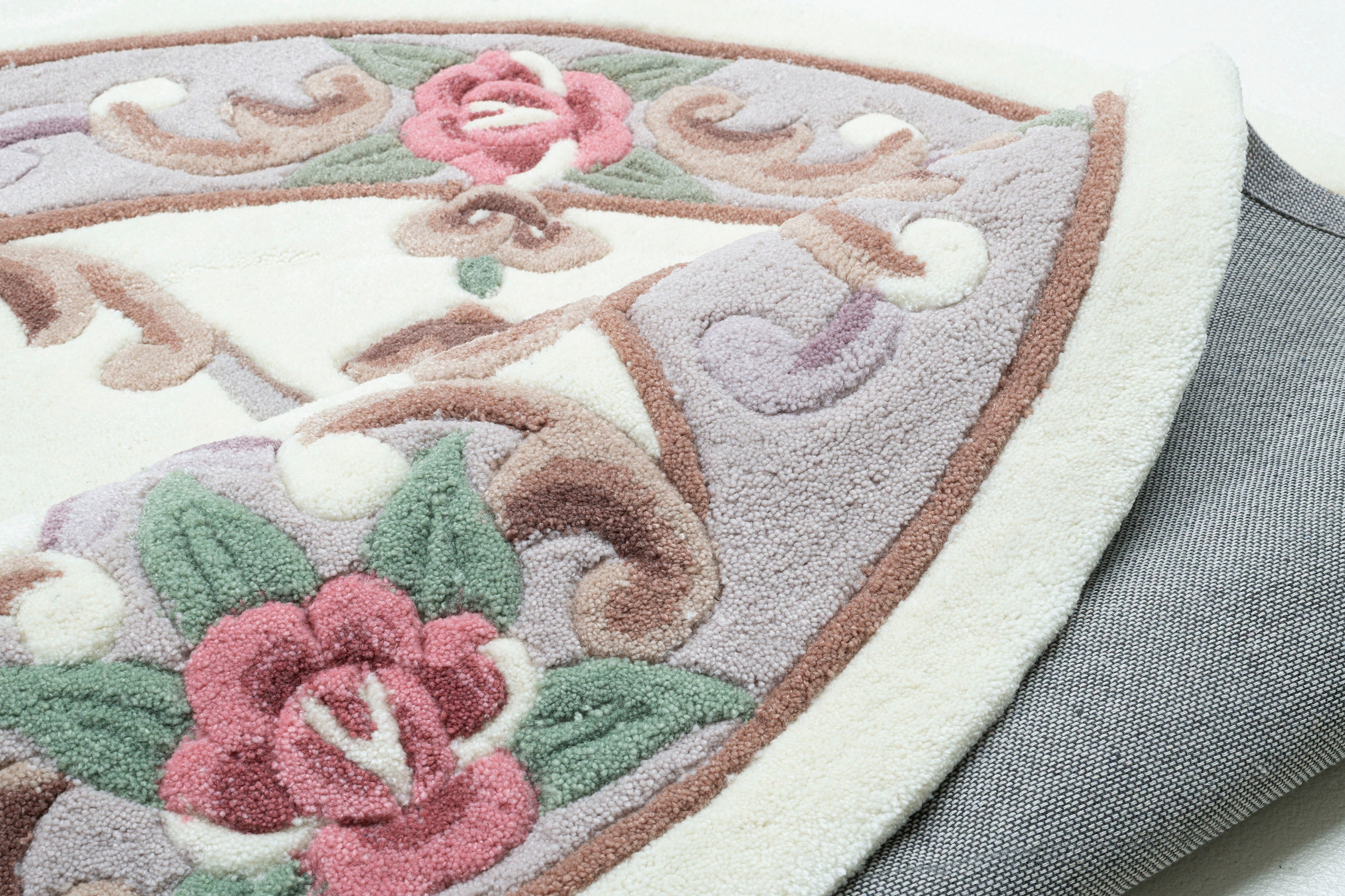 THEKO Teppich »Ming«, rund, 14 mm Höhe, hochwertiges Acrylgarn, ideal im Wohnzimmer & Schlafzimmer