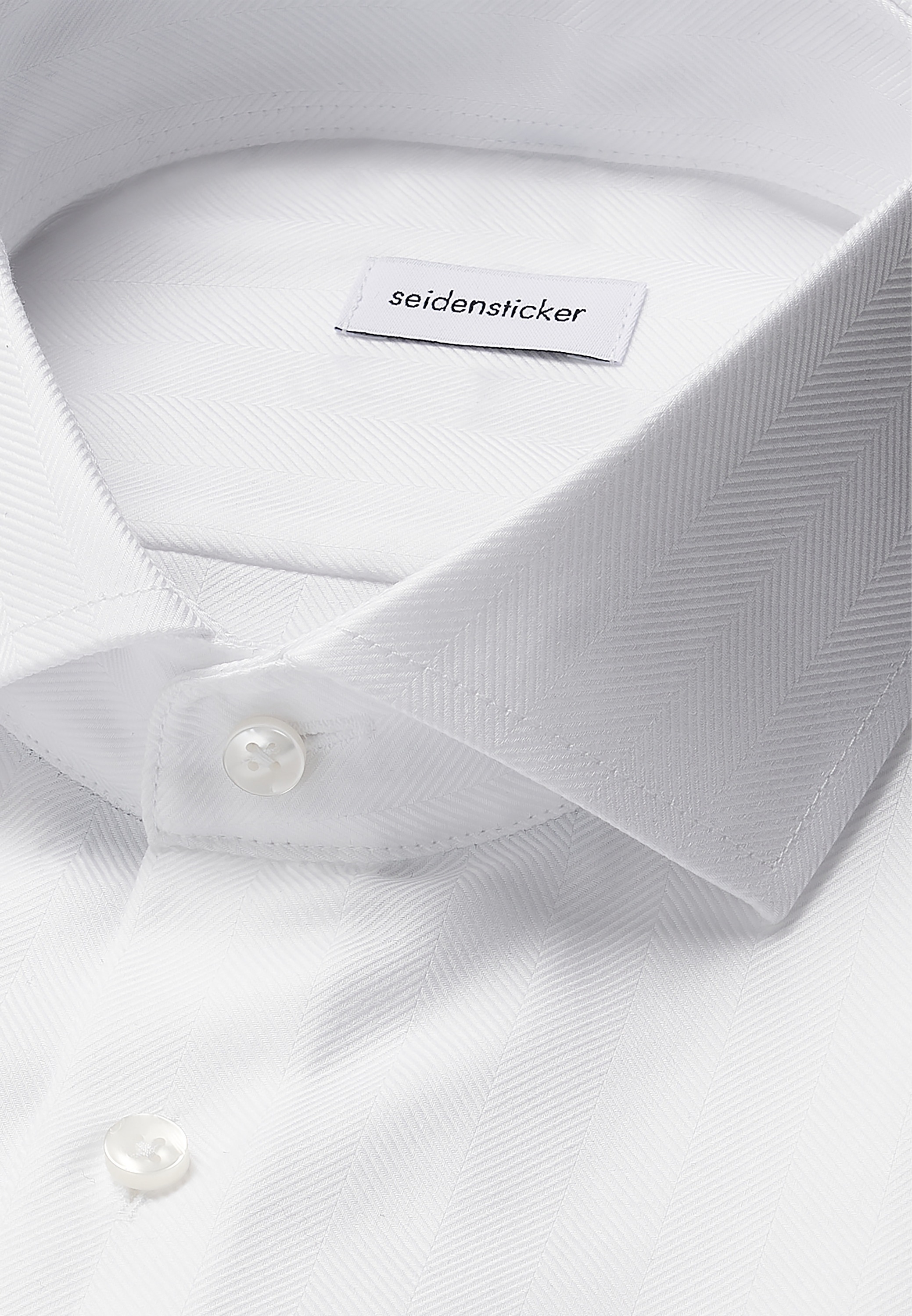 seidensticker Businesshemd »Schwarze Rose«, Shaped 1/1 Kentkragen Fischgrat
