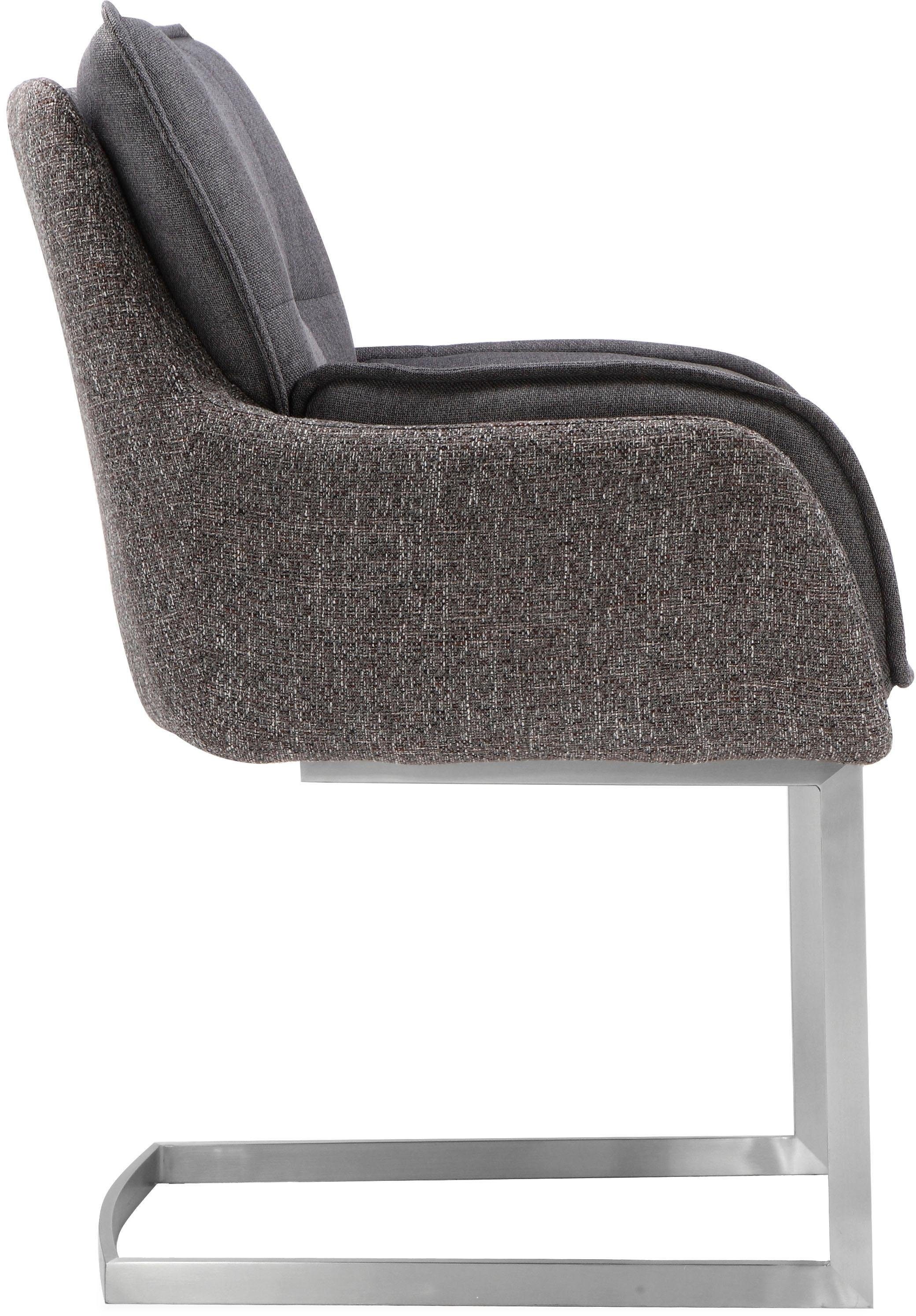 Places of Style Esszimmerstuhl »Durham«, (Set), Struktur (100% Polyester), 2er-Set in modernem Design, Sitz und Rücken gepolstert