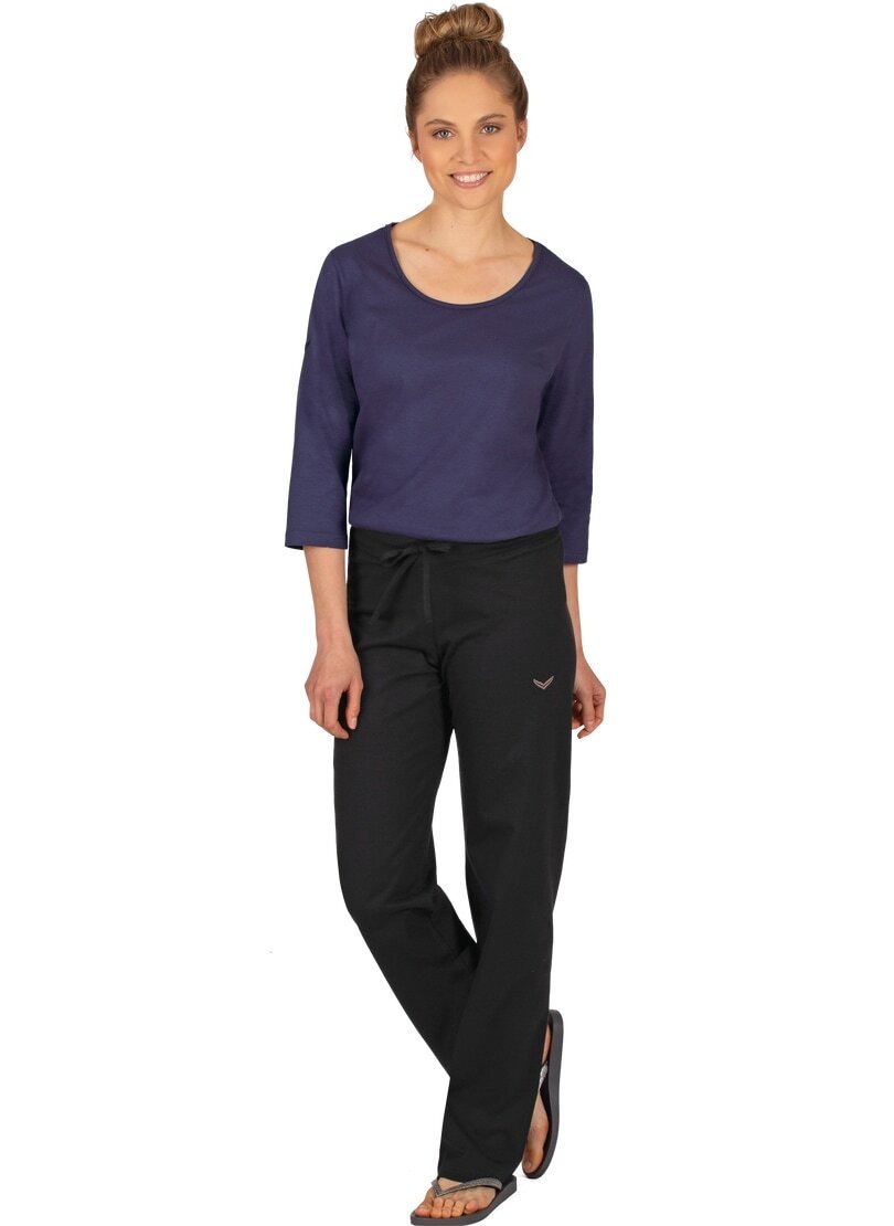 TRIGEMA Schlafanzug »Schlafanzug in umweltfreundlicher Bio-Qualität« 1 Stk. tlg. deep-purple-C2C L L )