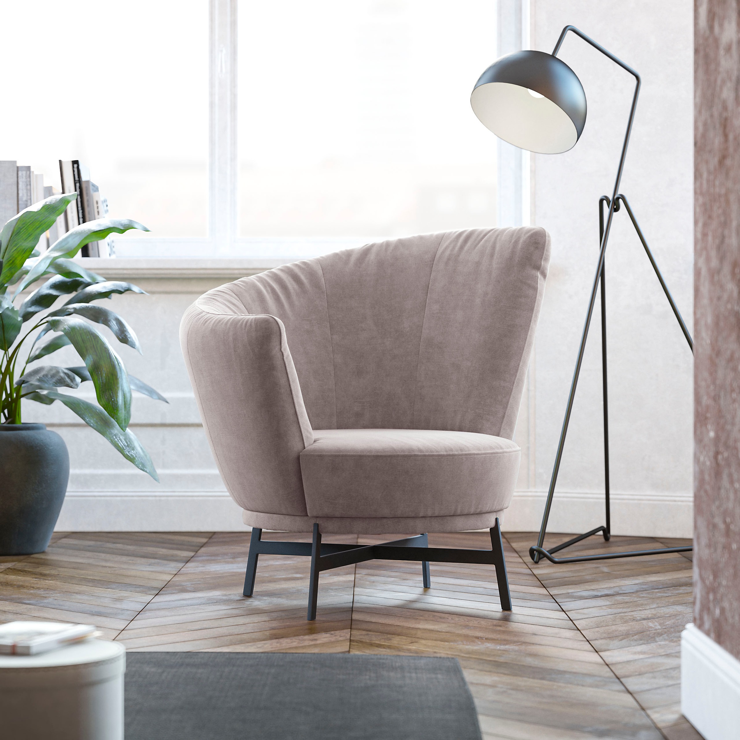 Musterring Drehsessel »Kleo«, mit Drehfunktion um 360°, inklusive Nierenkis günstig online kaufen